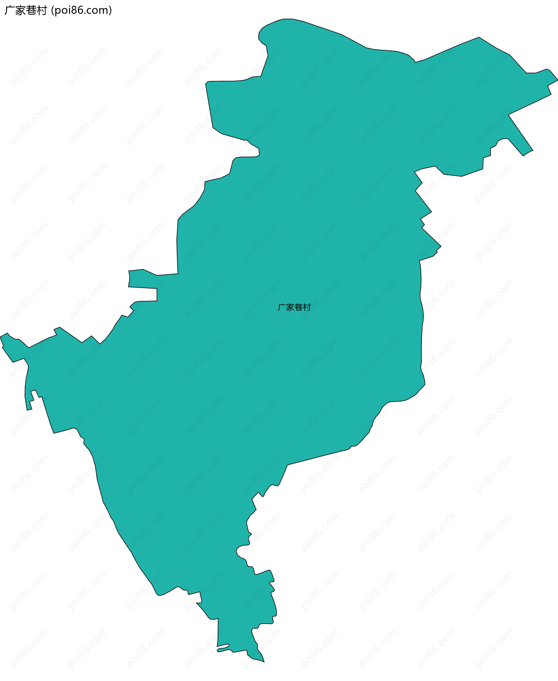 广家巷村边界地图