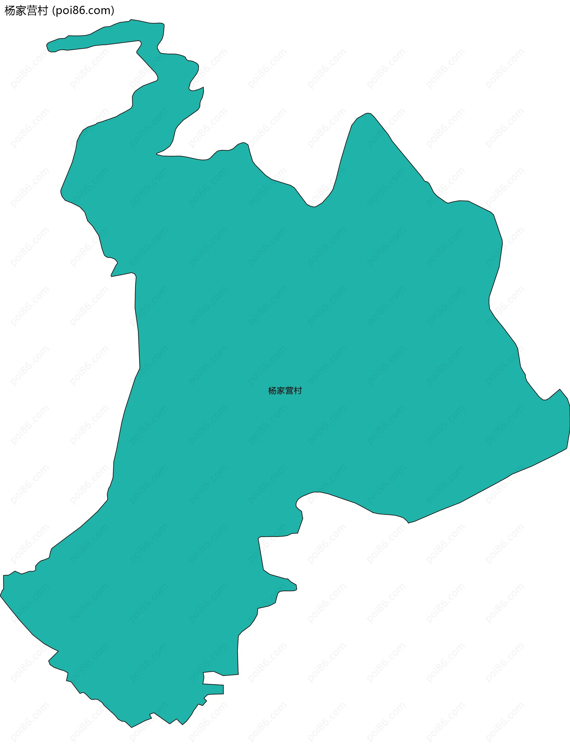 杨家营村边界地图