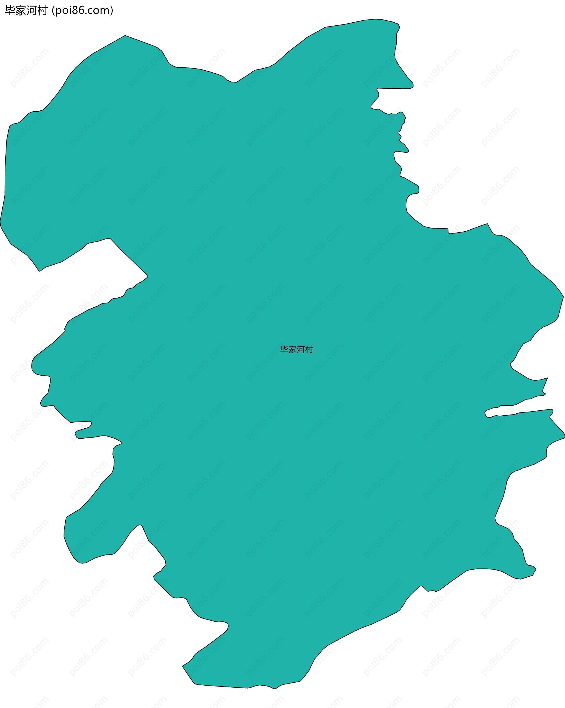 毕家河村边界地图