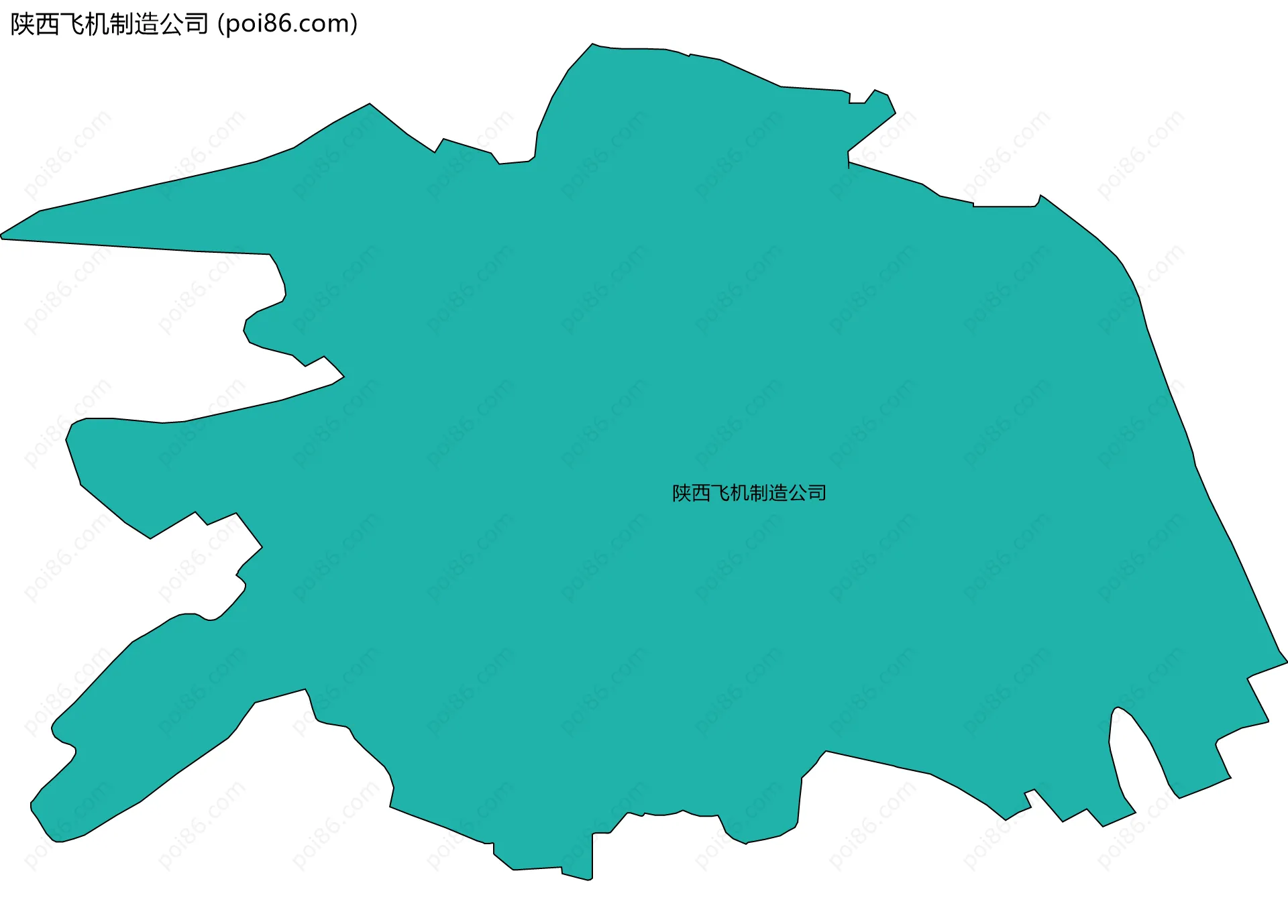 陕西飞机制造公司边界地图