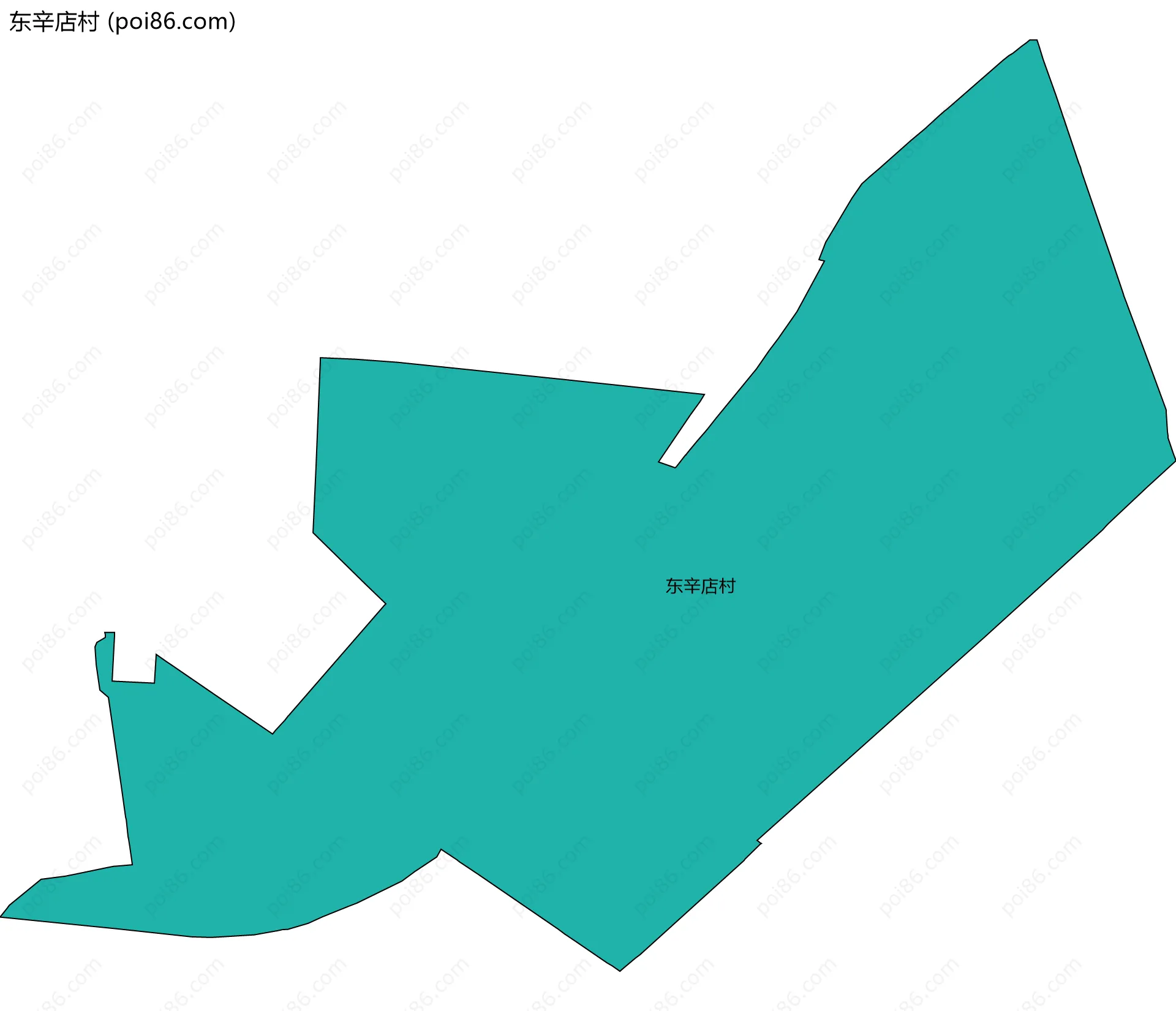 东辛店村边界地图