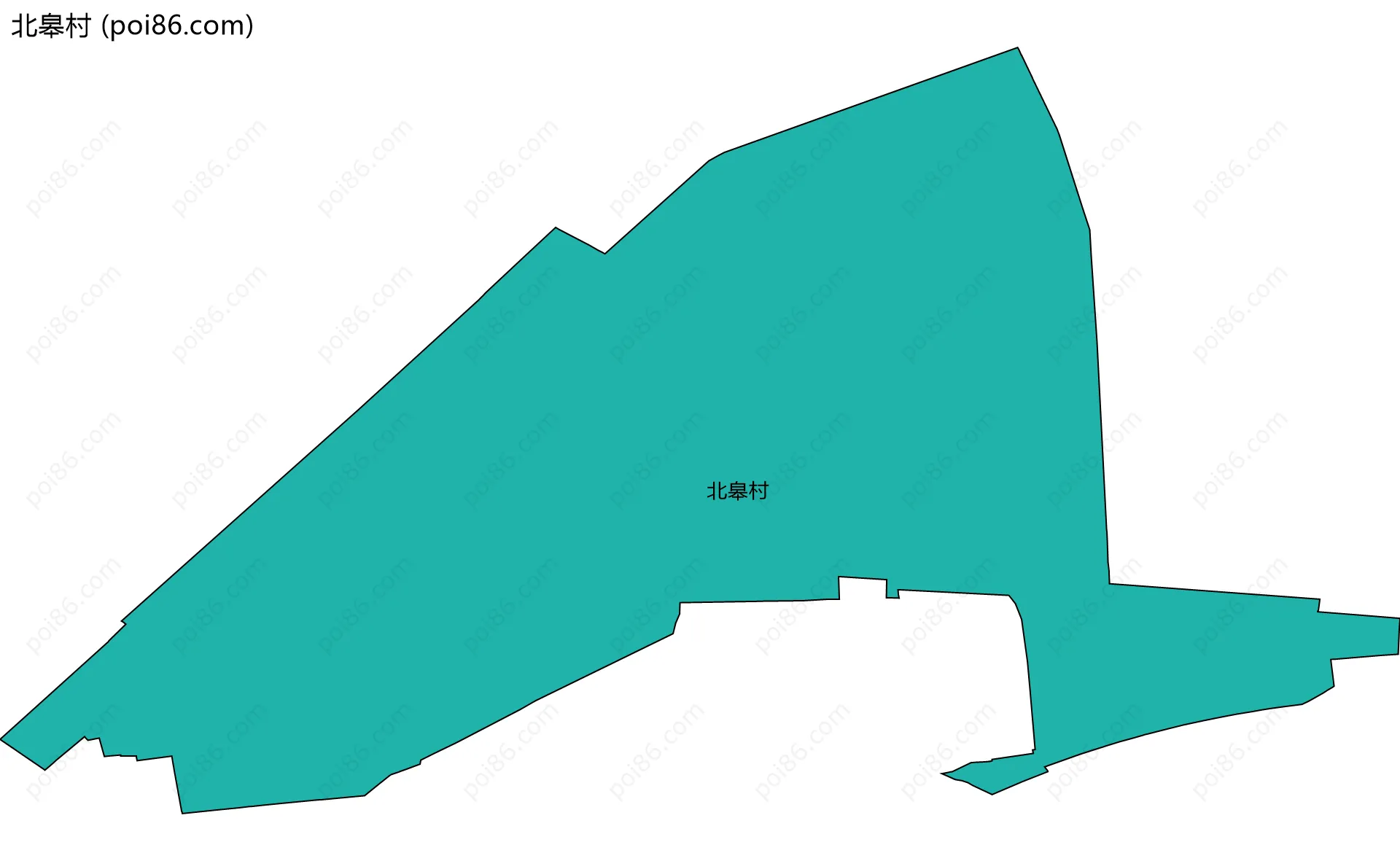 北皋村边界地图