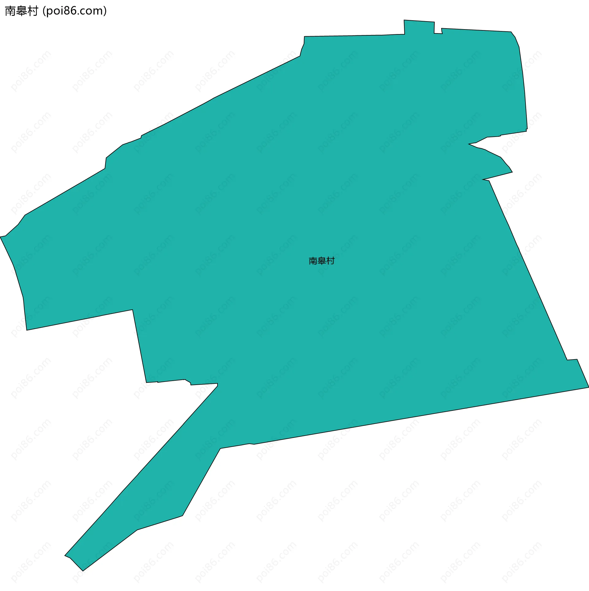 南皋村边界地图