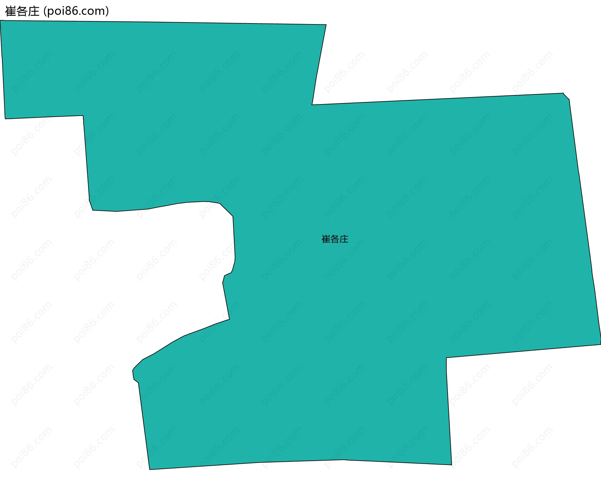 崔各庄边界地图