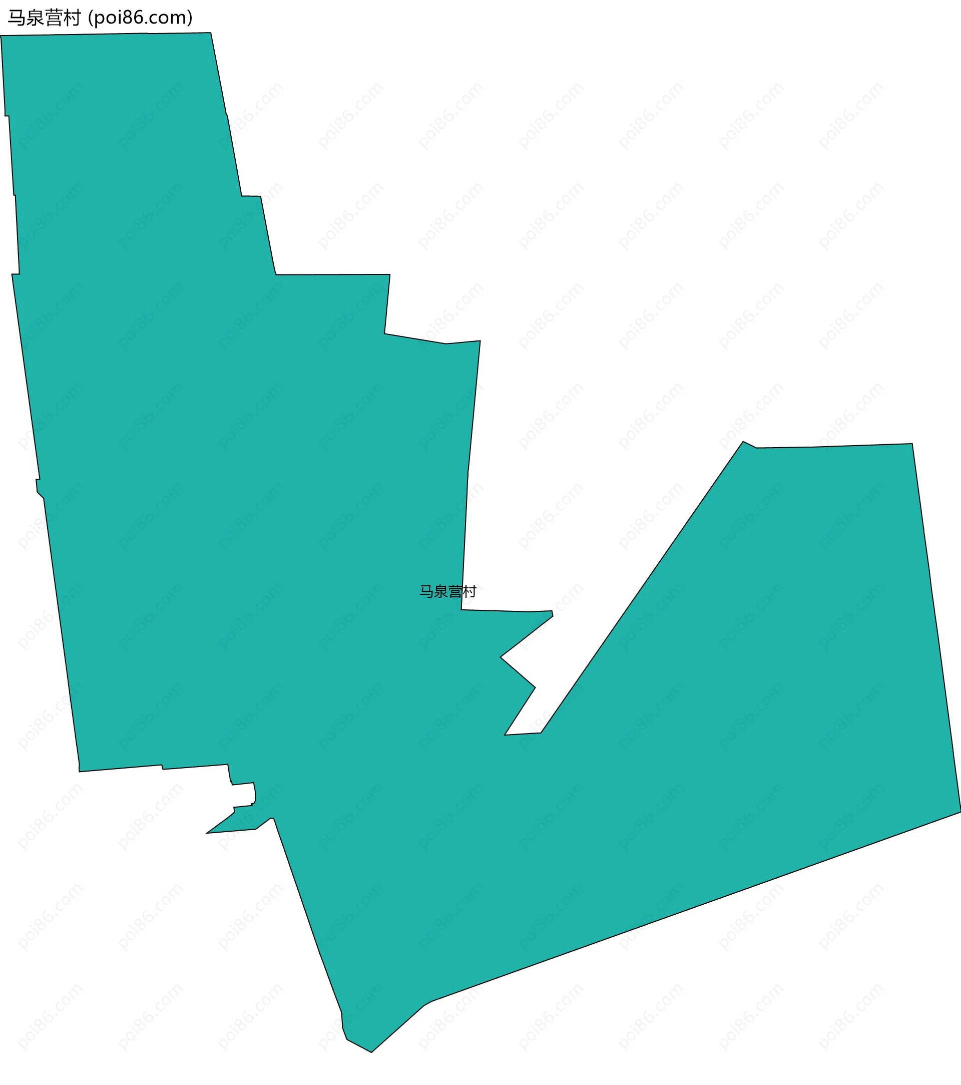 马泉营村边界地图