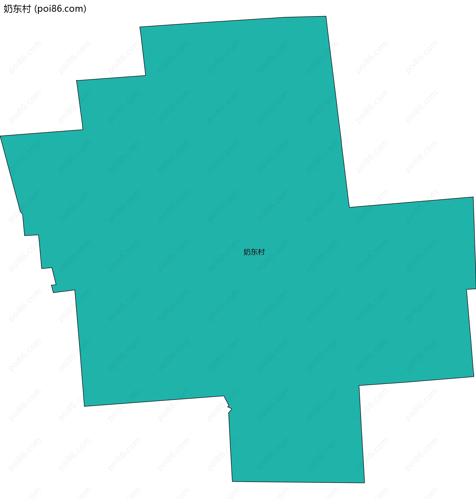 奶东村边界地图