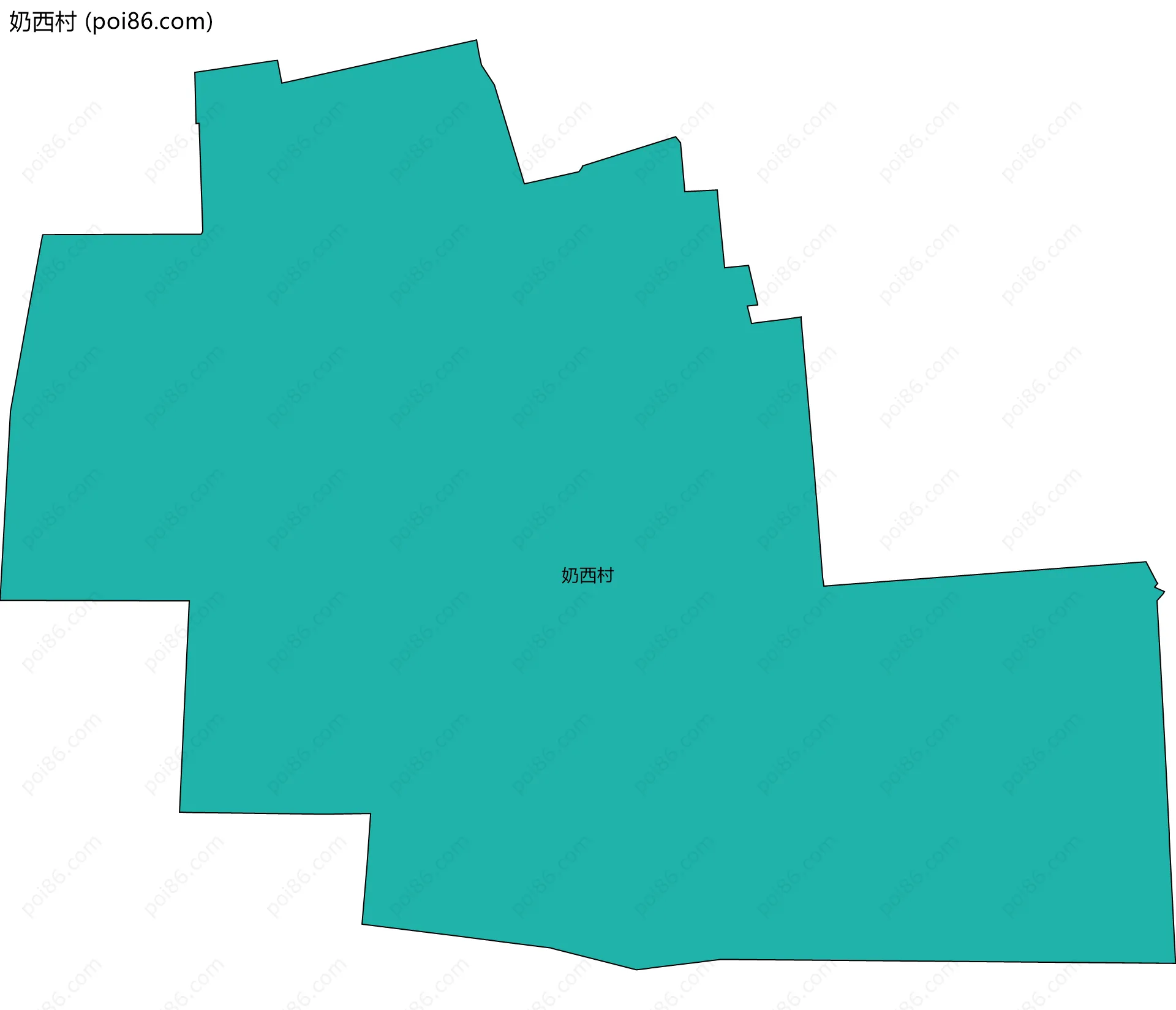 奶西村边界地图