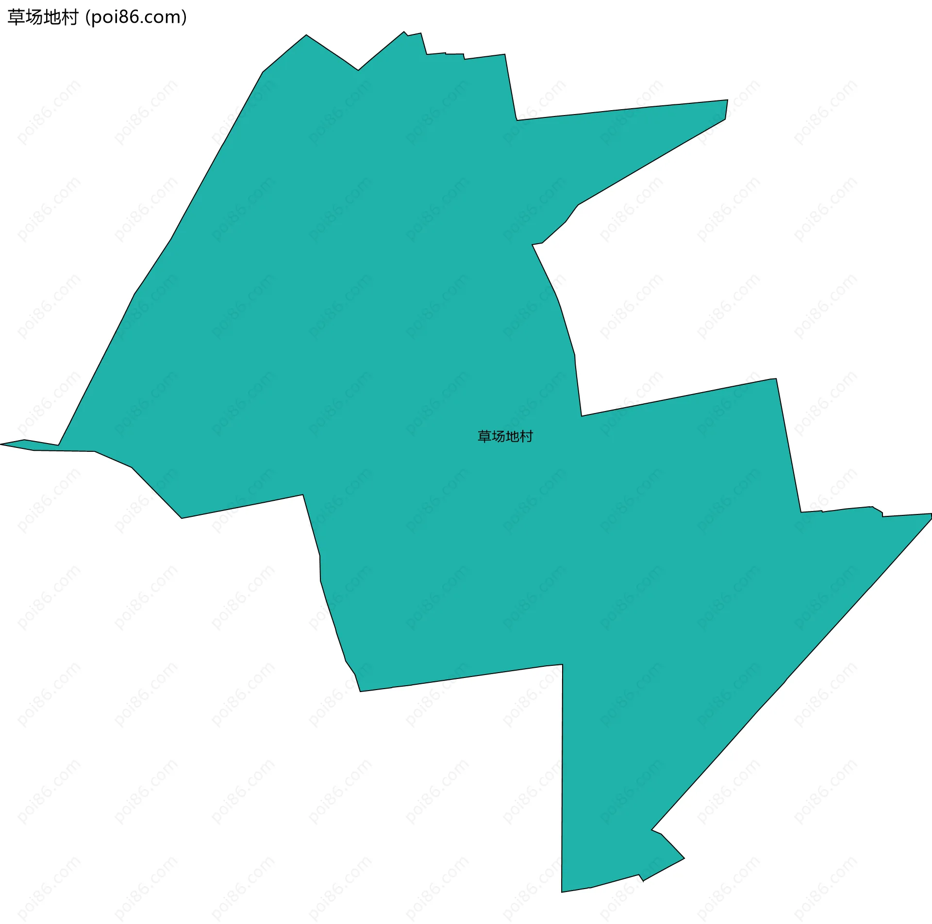 草场地村边界地图