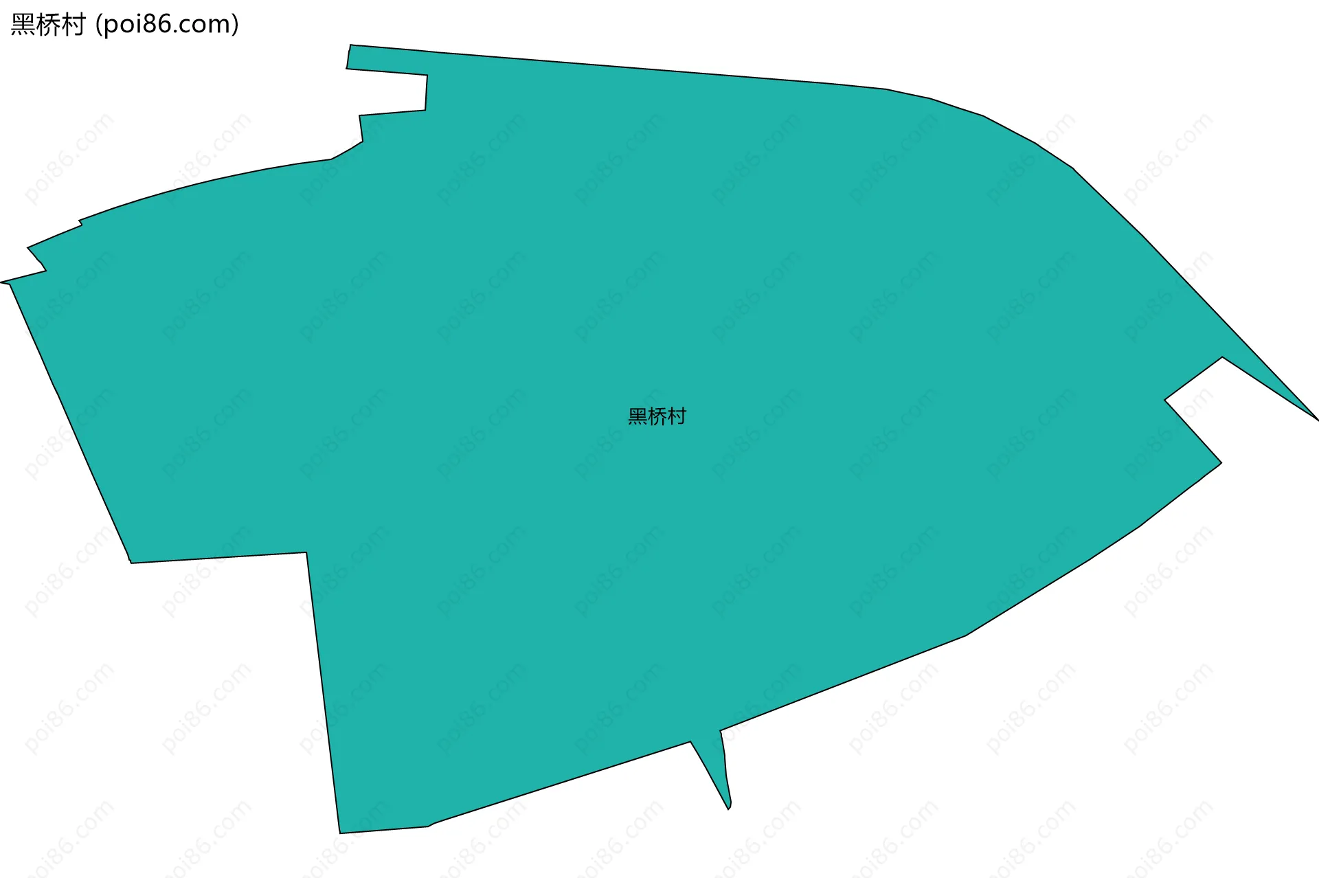 黑桥村边界地图