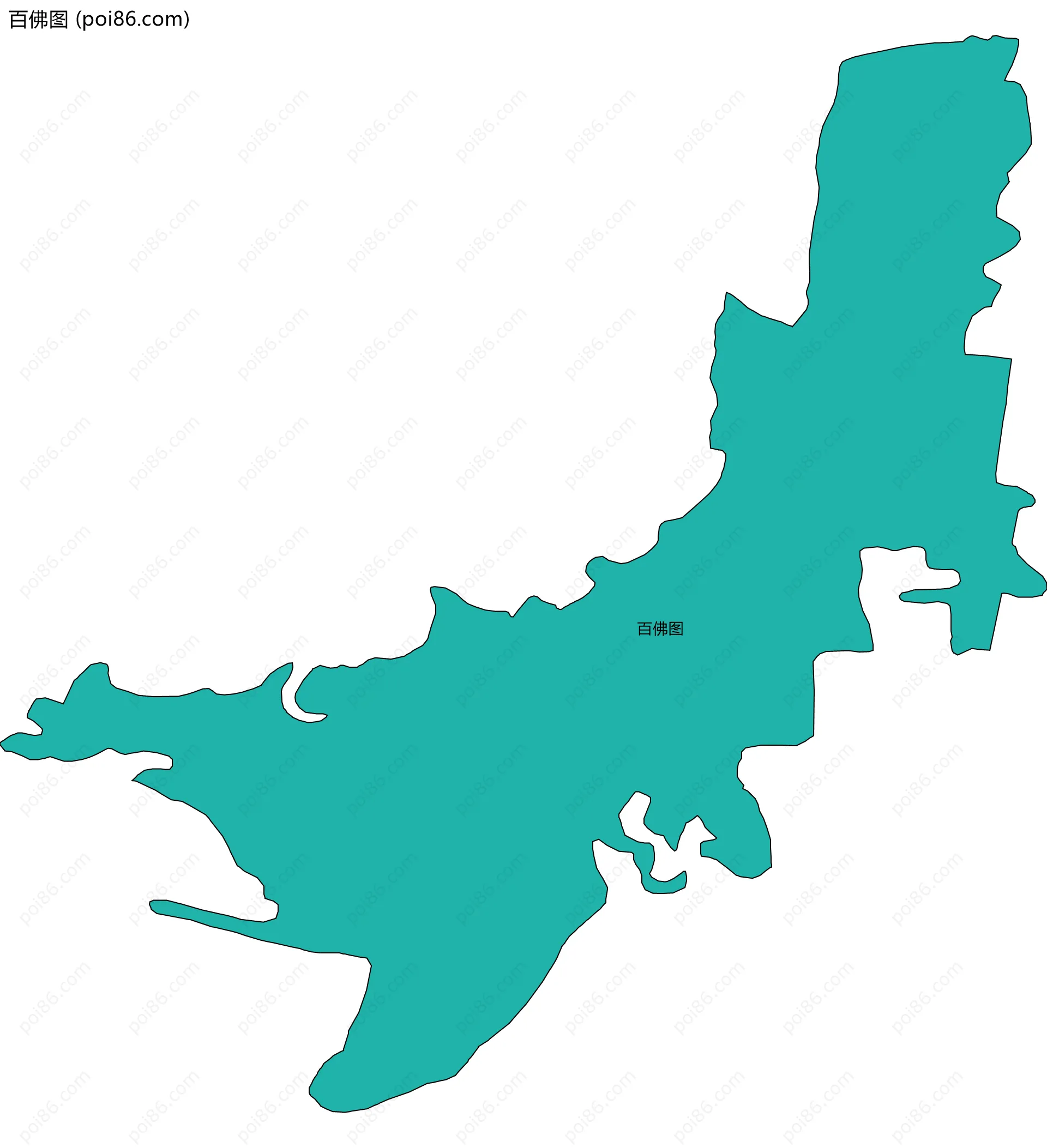 百佛图边界地图