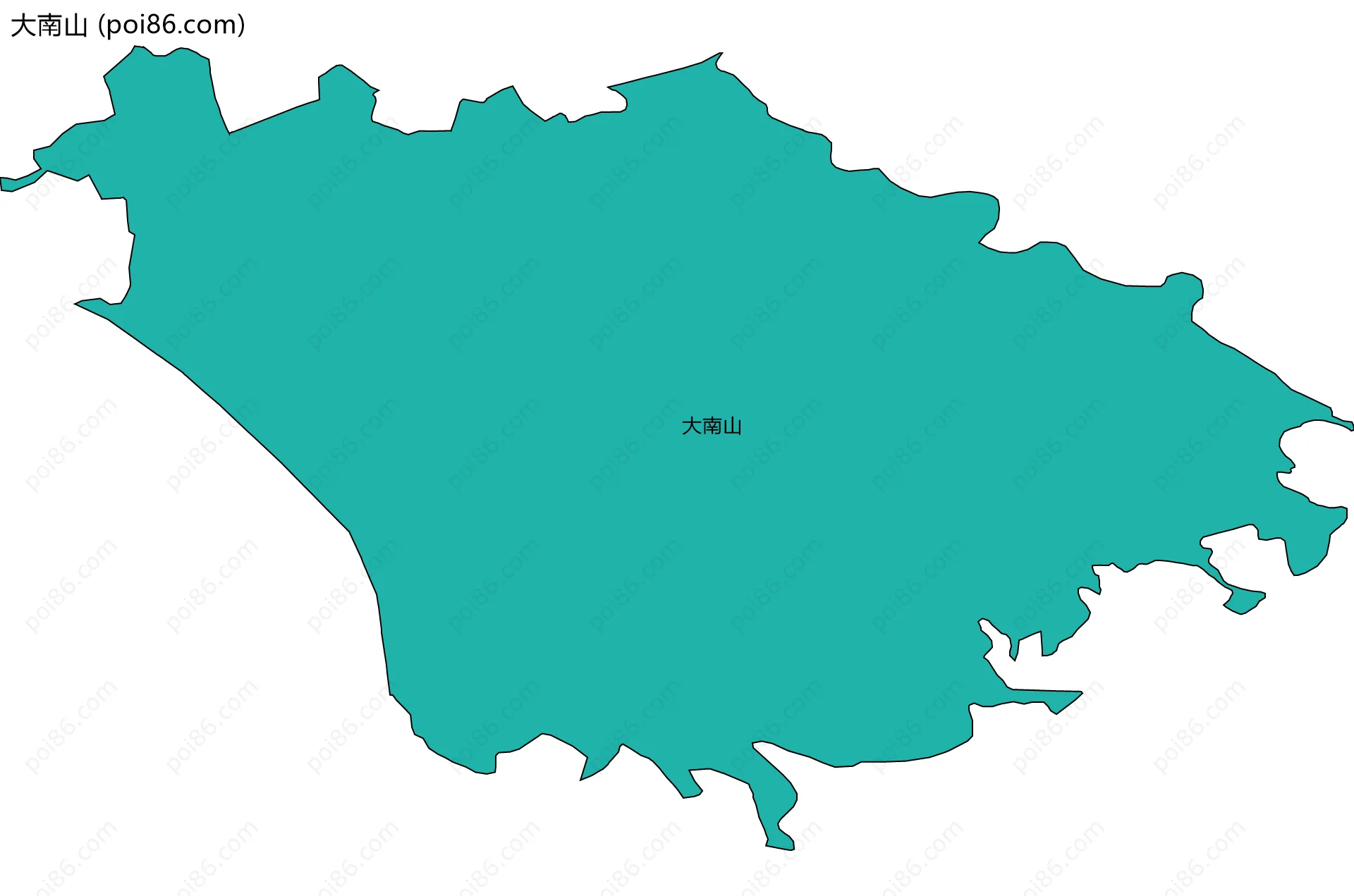 大南山边界地图