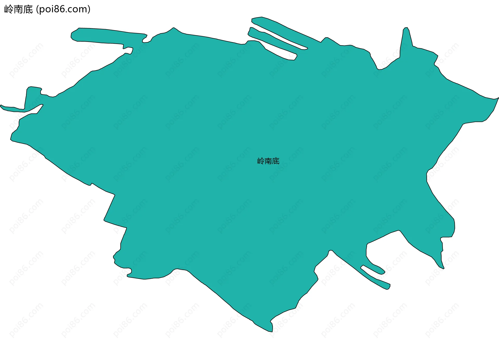 岭南底边界地图