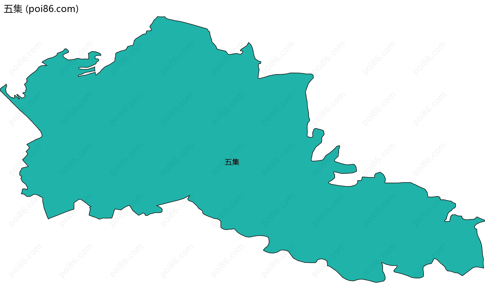 五集边界地图