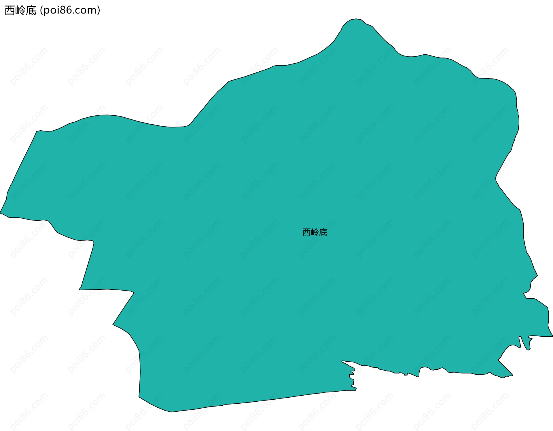 西岭底边界地图