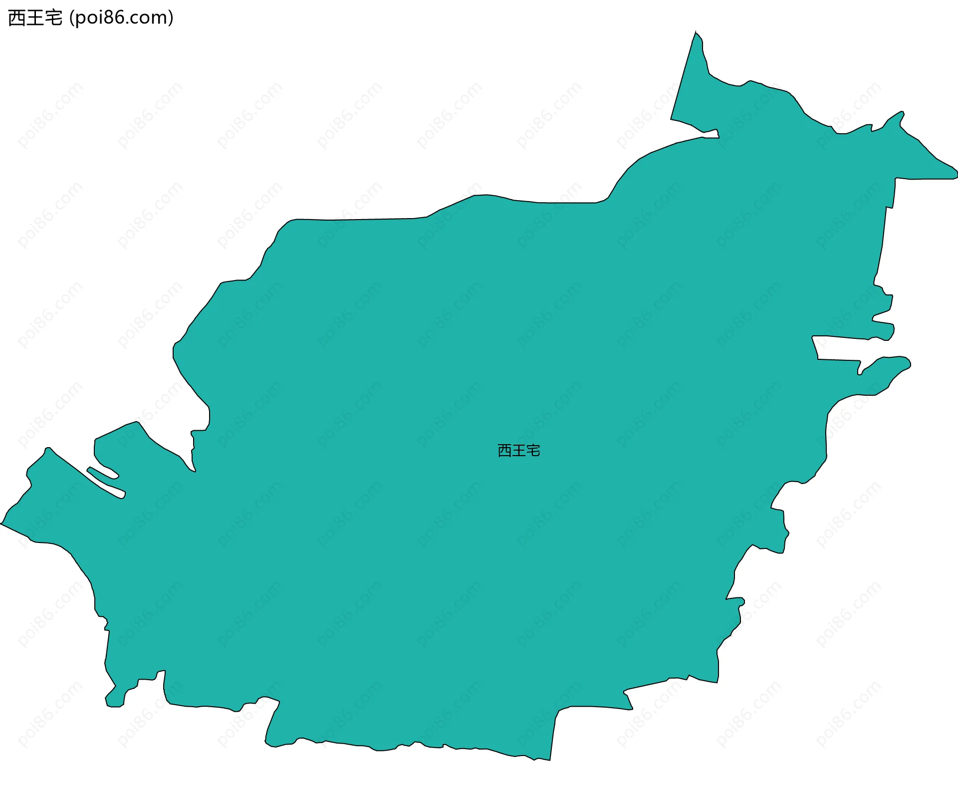 西王宅边界地图