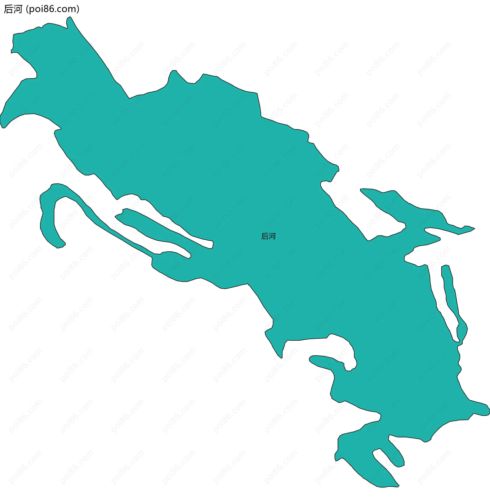 后河边界地图
