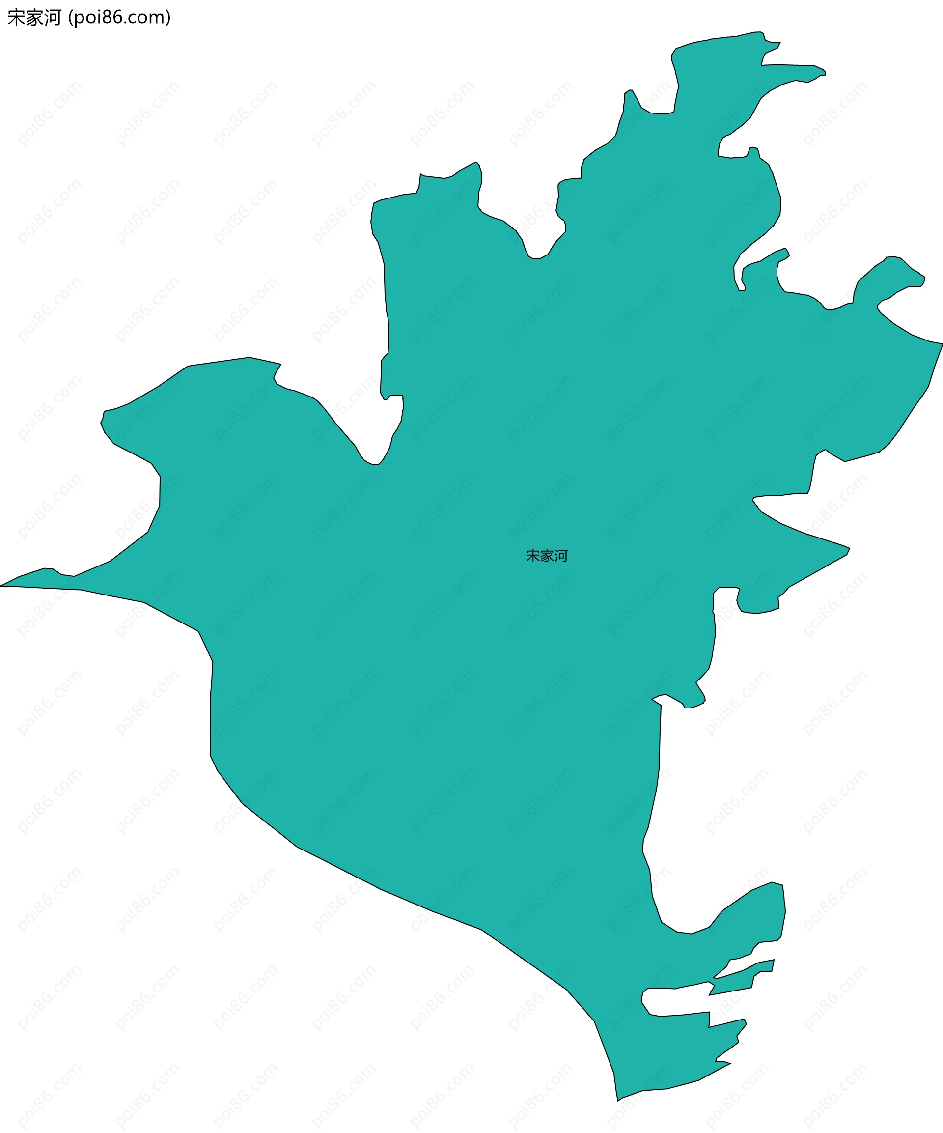 宋家河边界地图