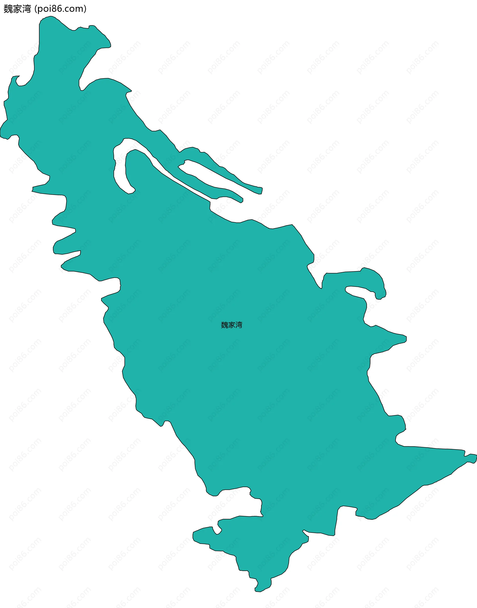 魏家湾边界地图