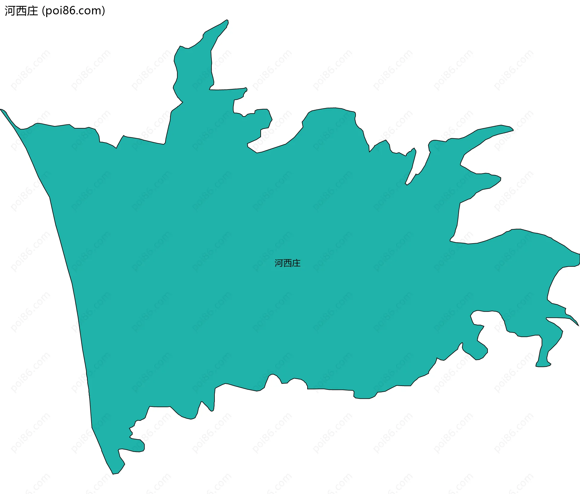 河西庄边界地图