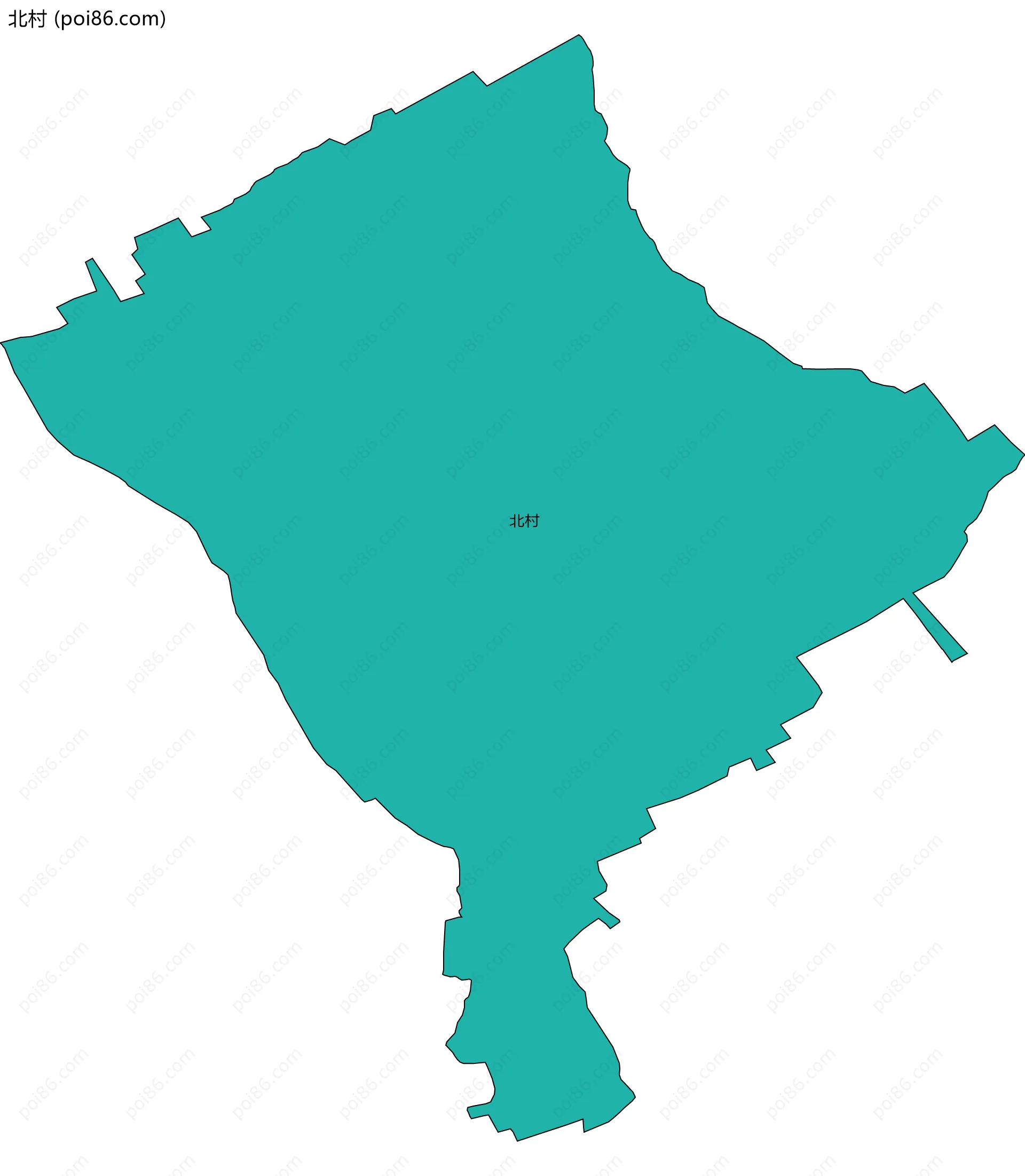 北村边界地图