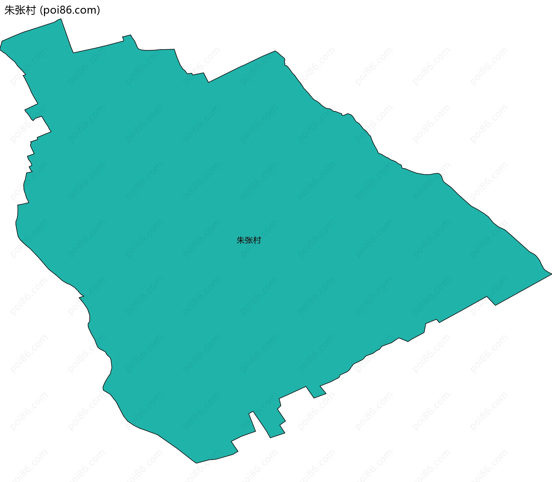 朱张村边界地图