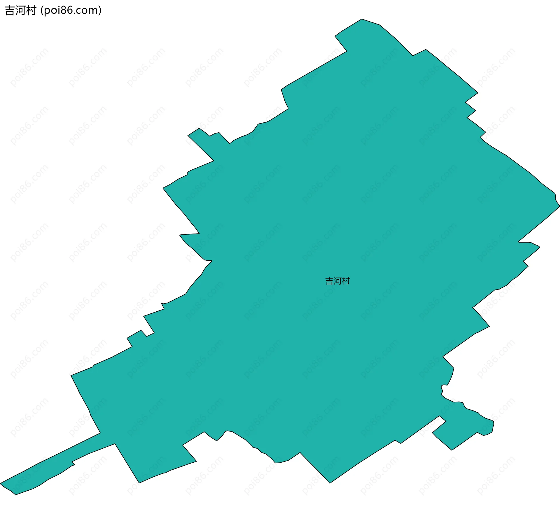 吉河村边界地图