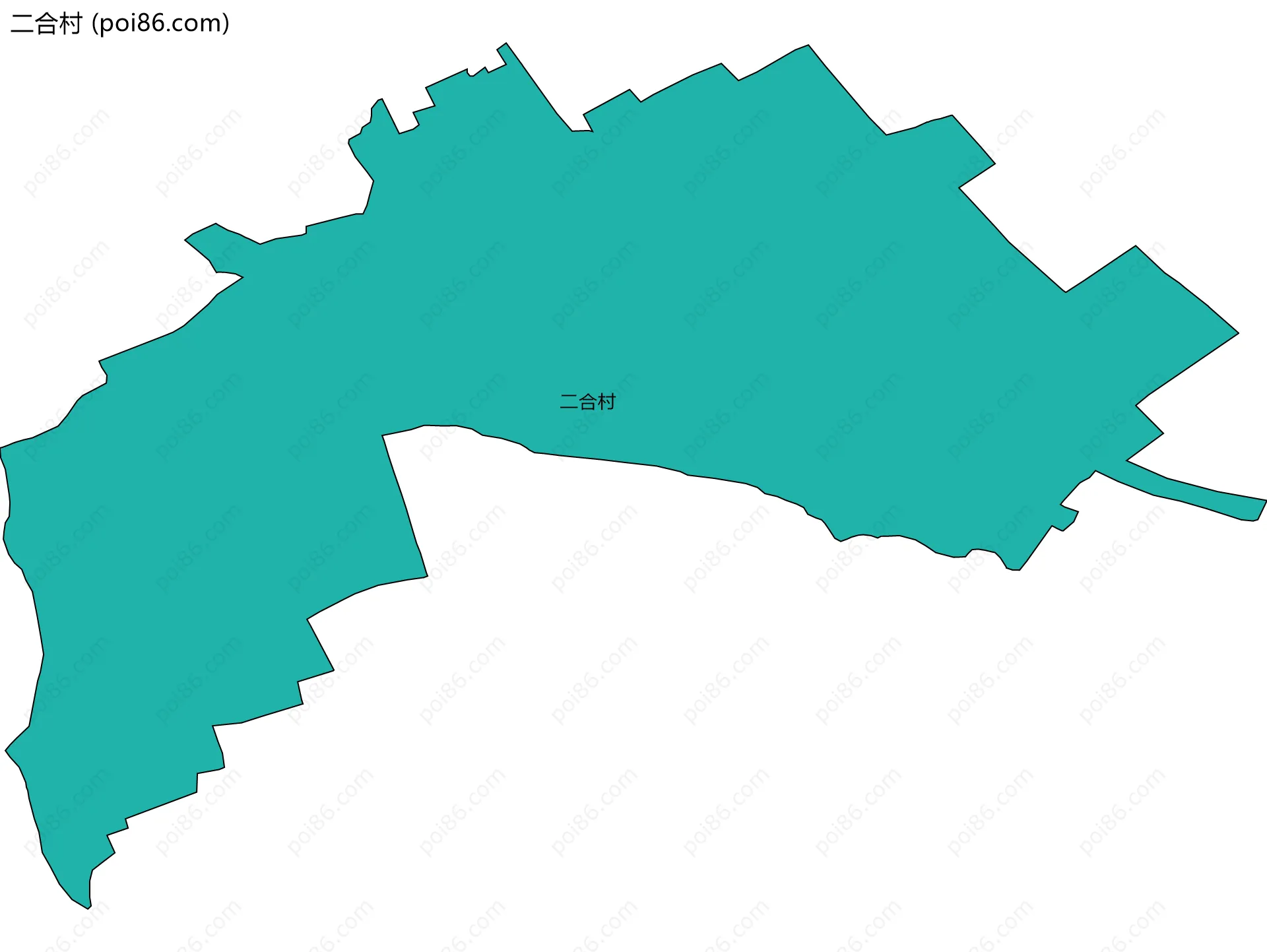 二合村边界地图