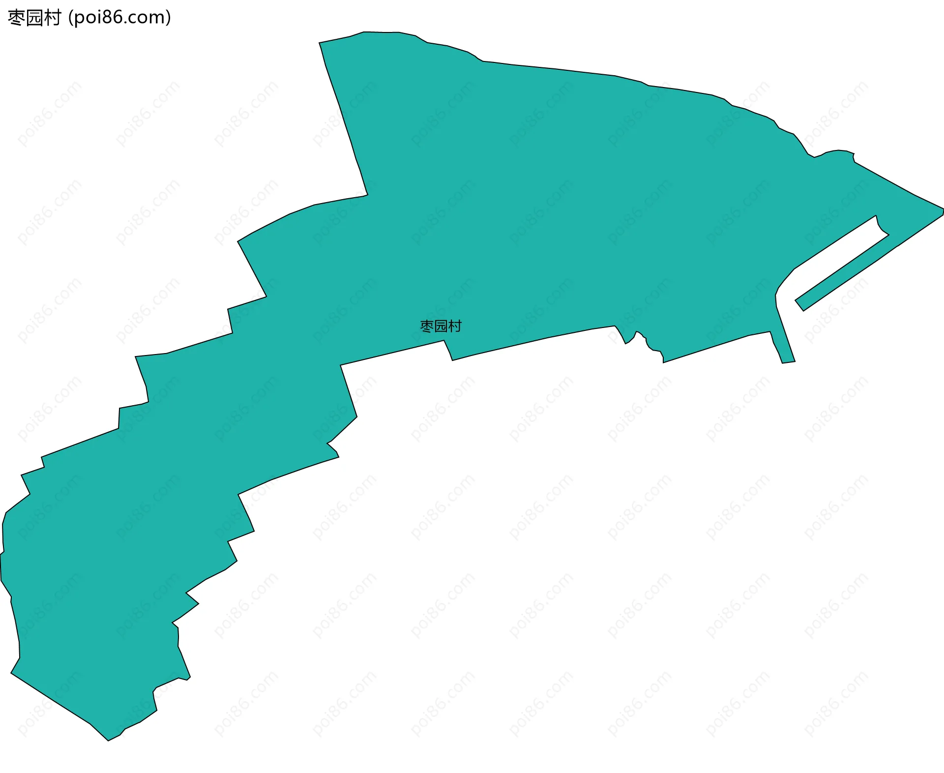 枣园村边界地图