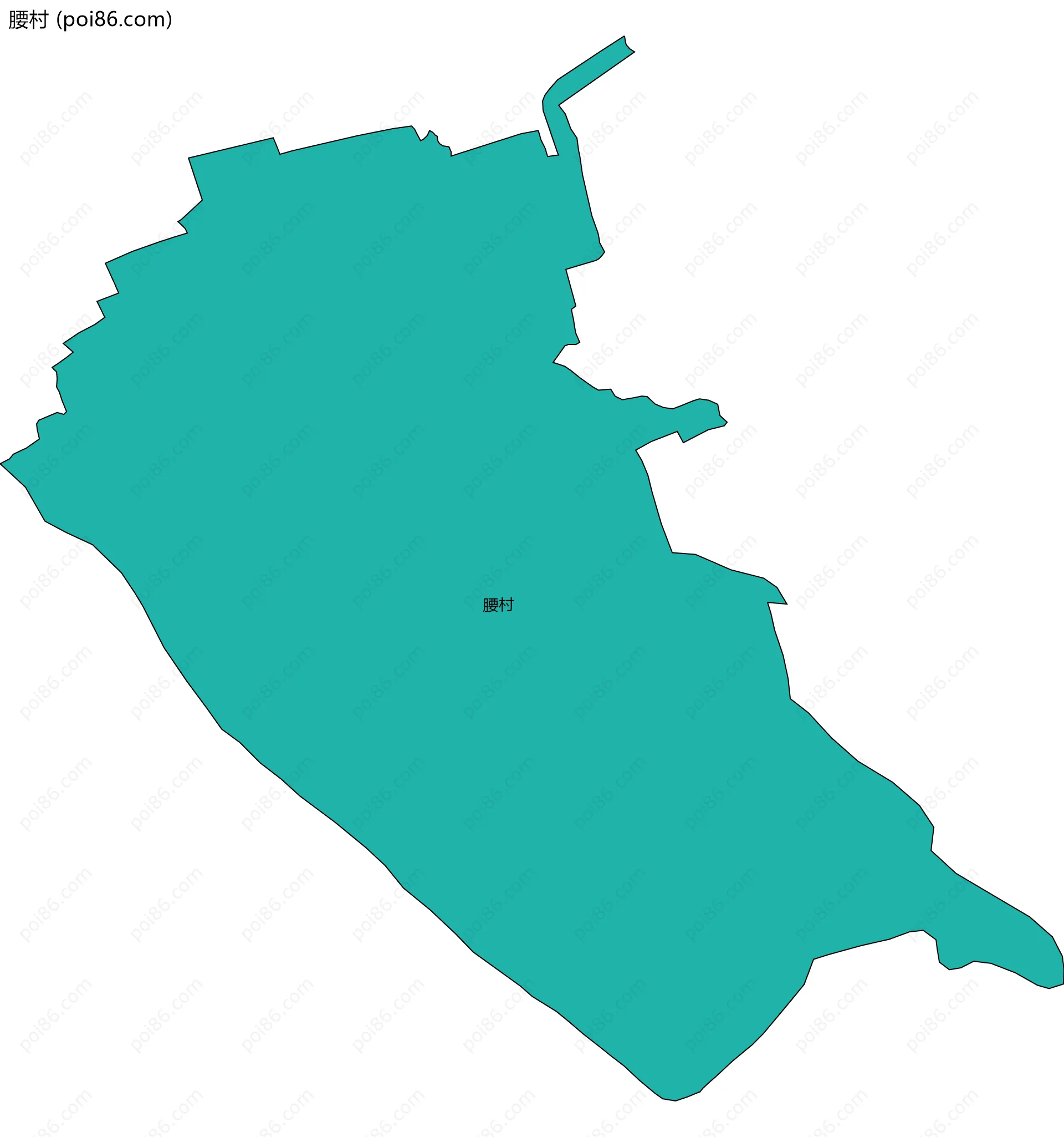 腰村边界地图