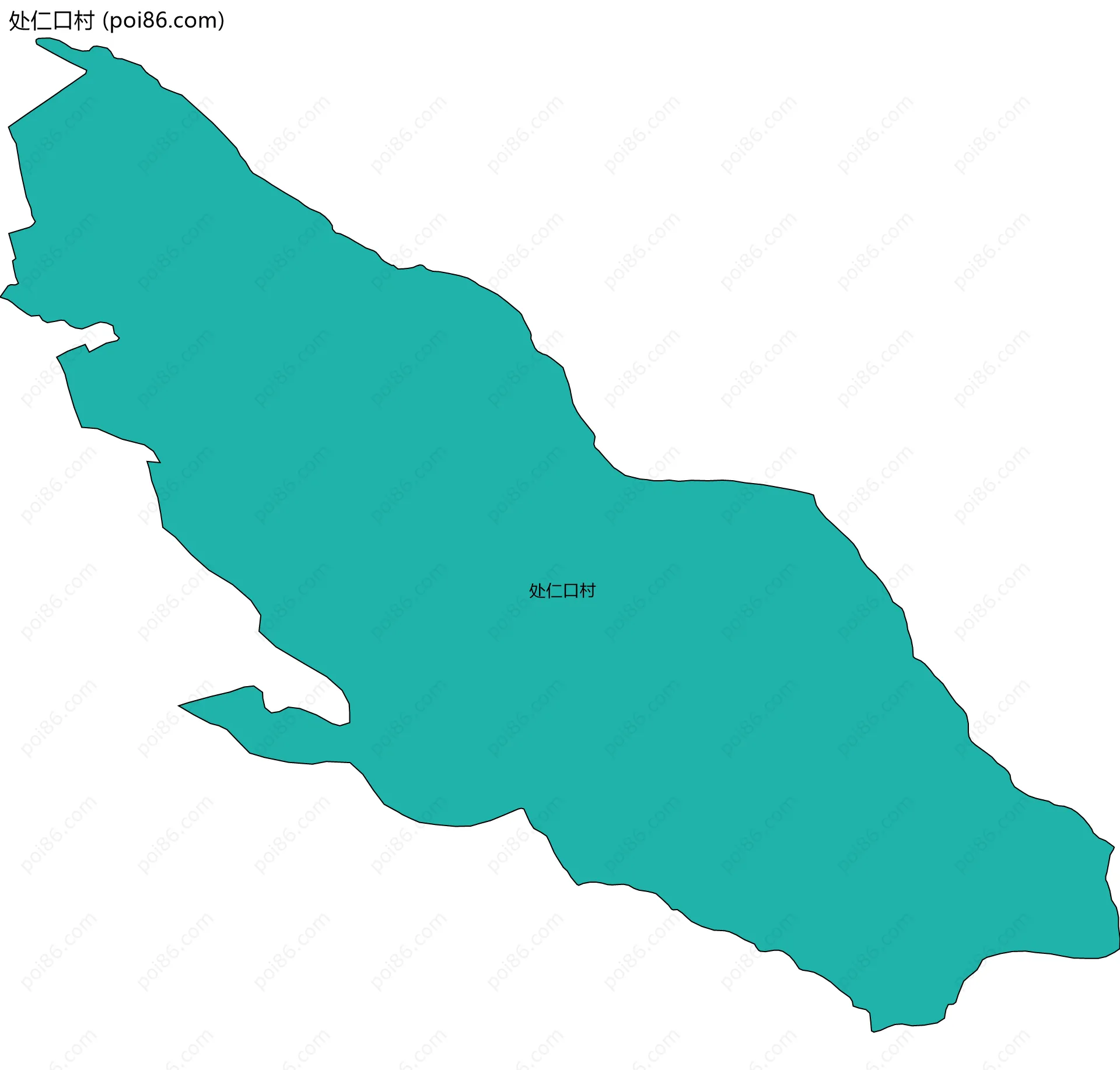 处仁口村边界地图