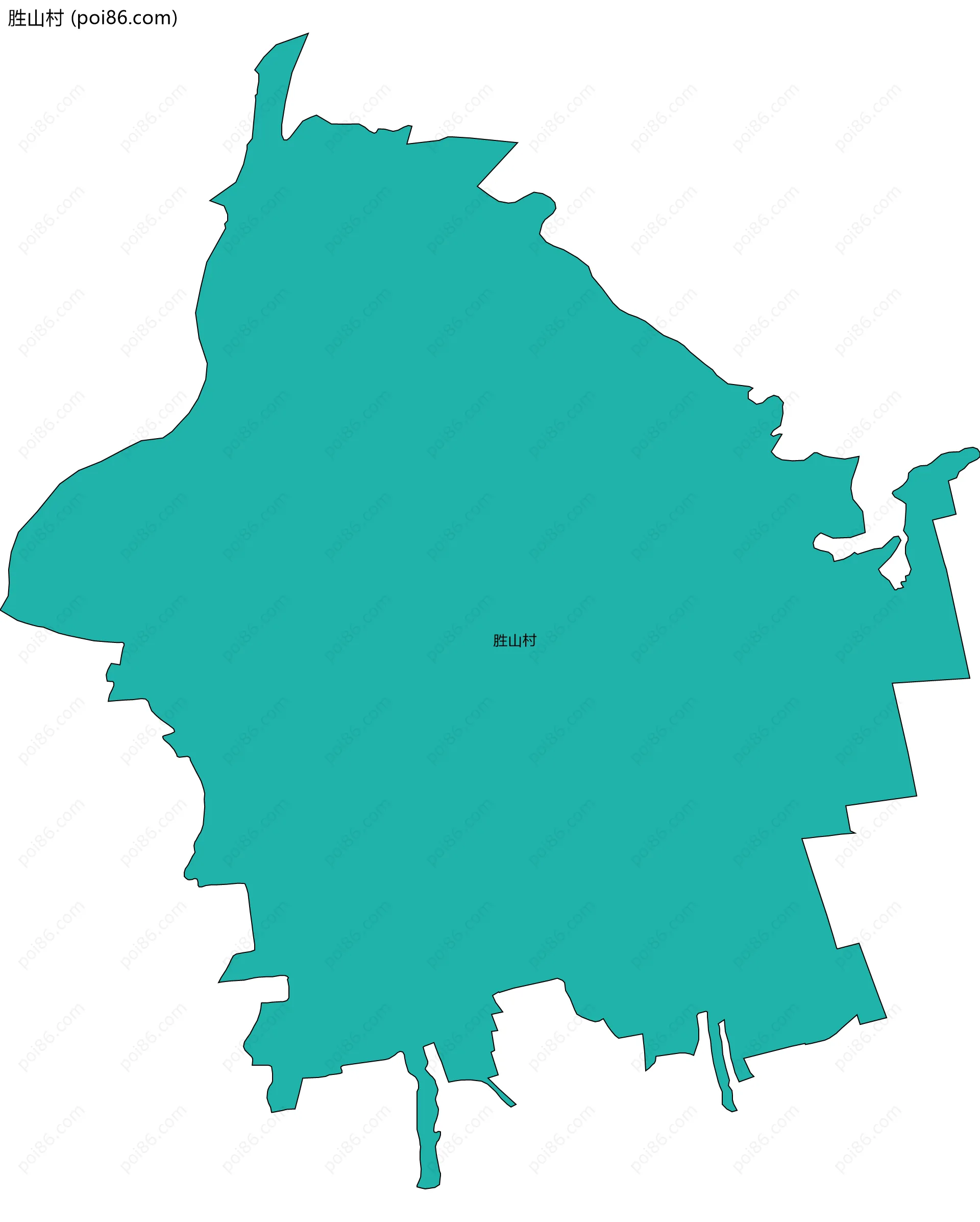 胜山村边界地图