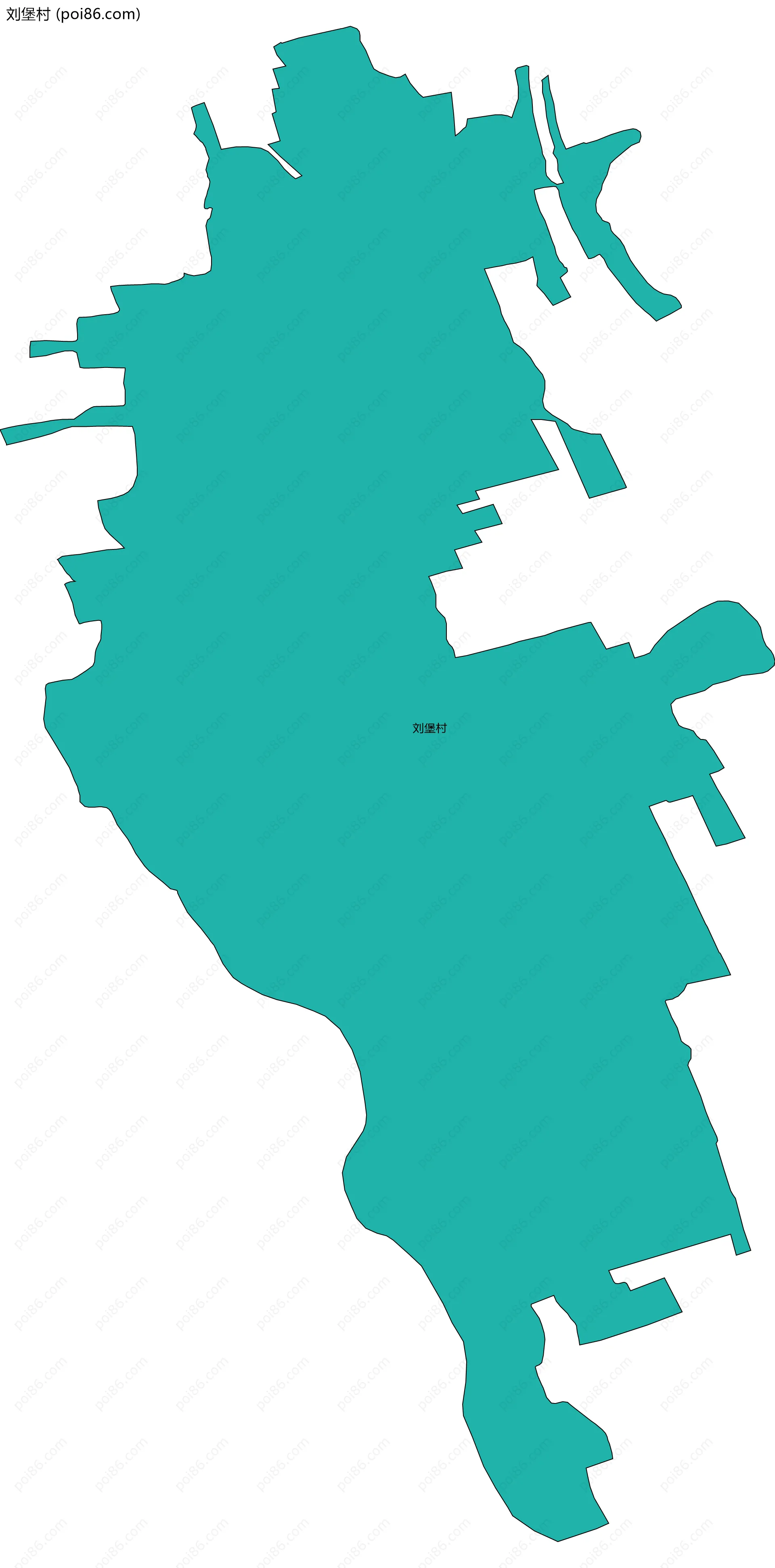 刘堡村边界地图