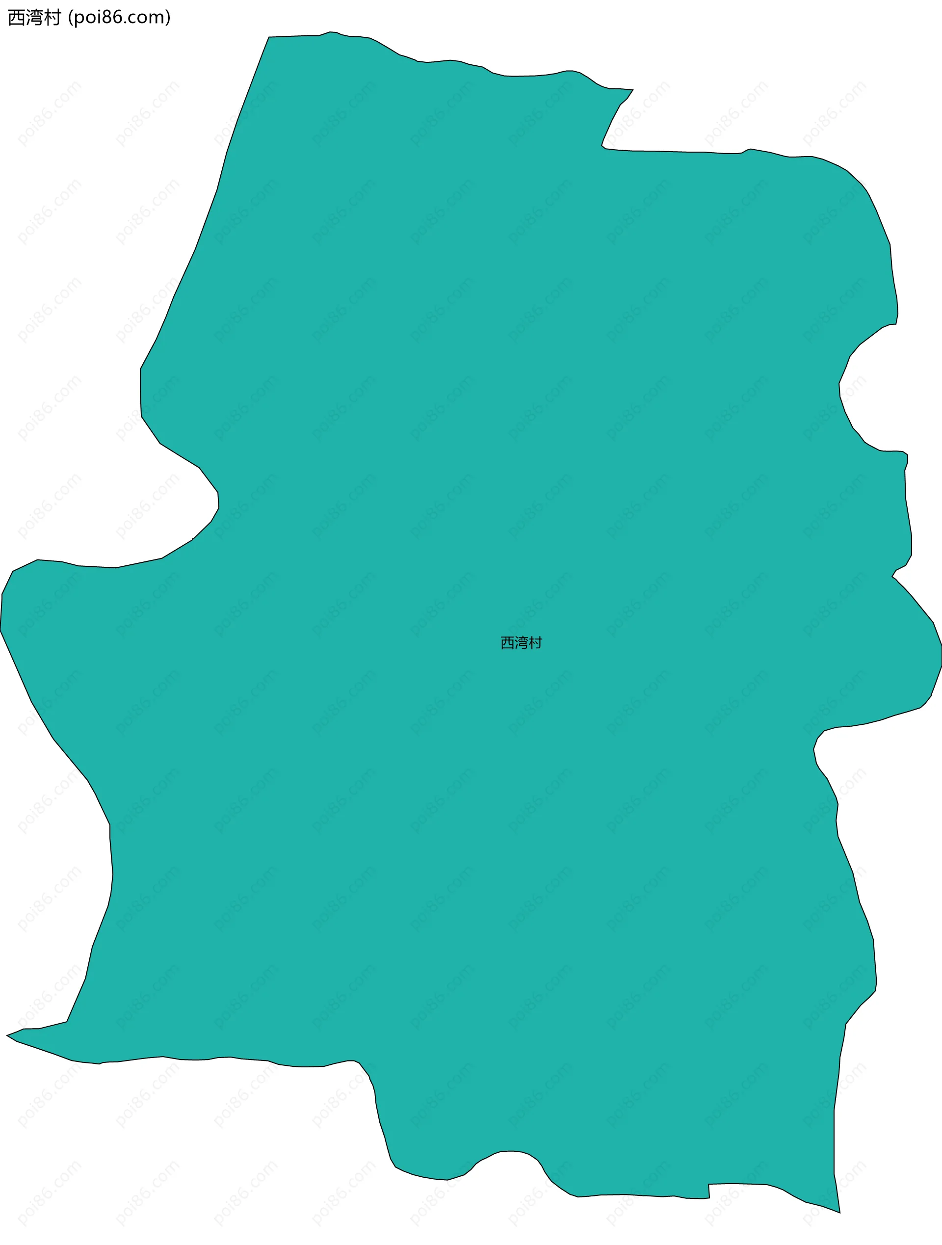 西湾村边界地图