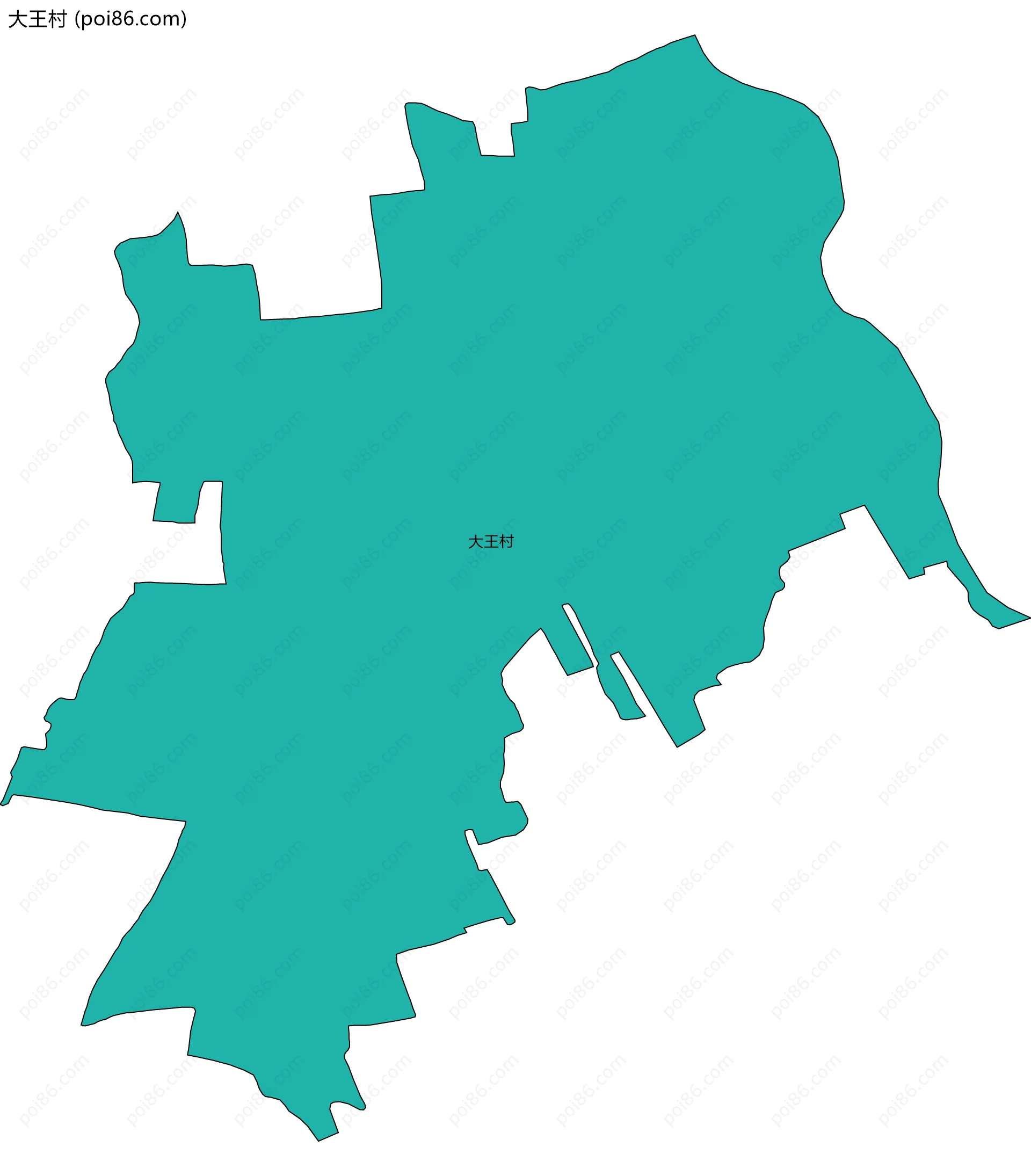 大王村边界地图