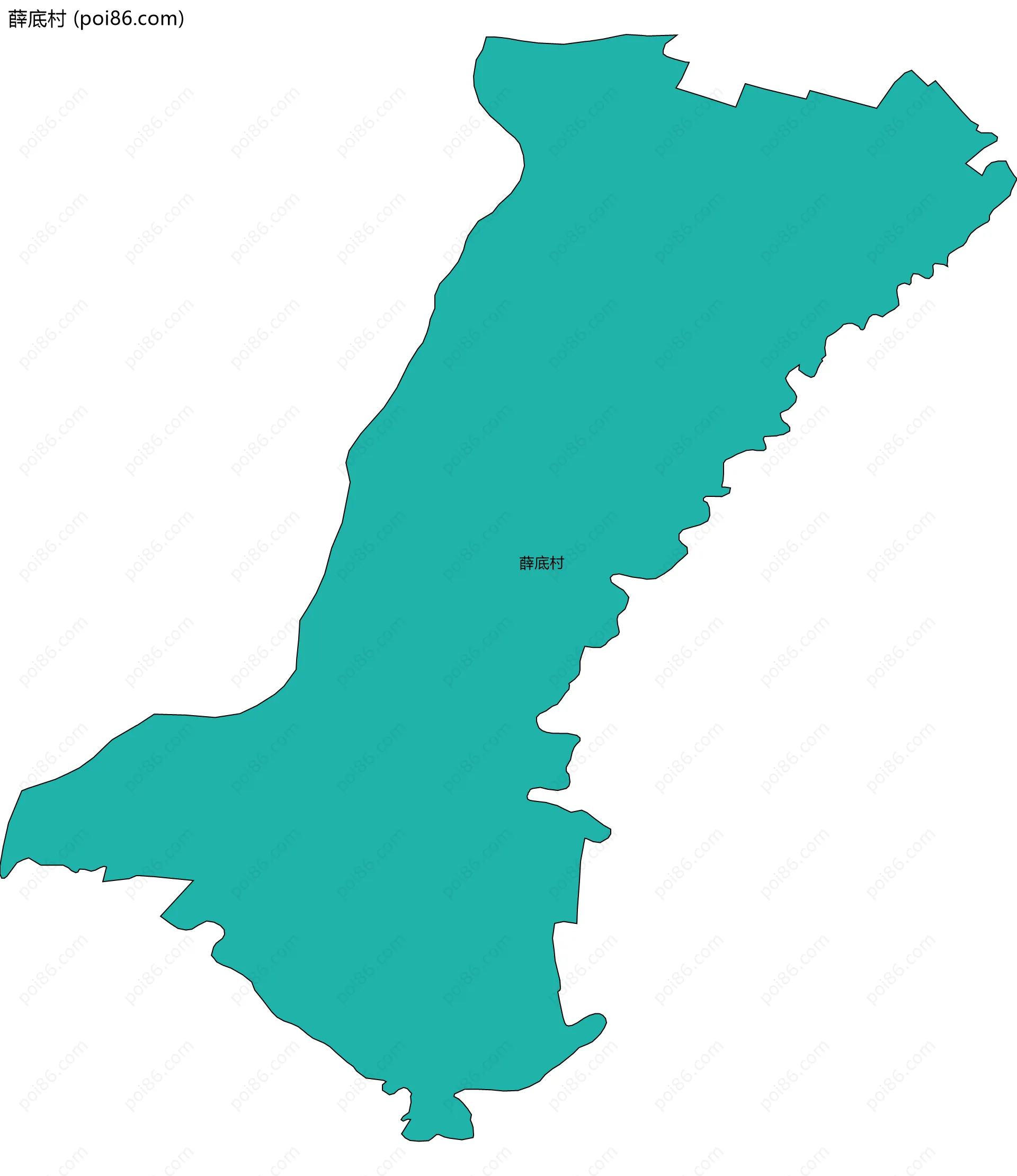 薛底村边界地图