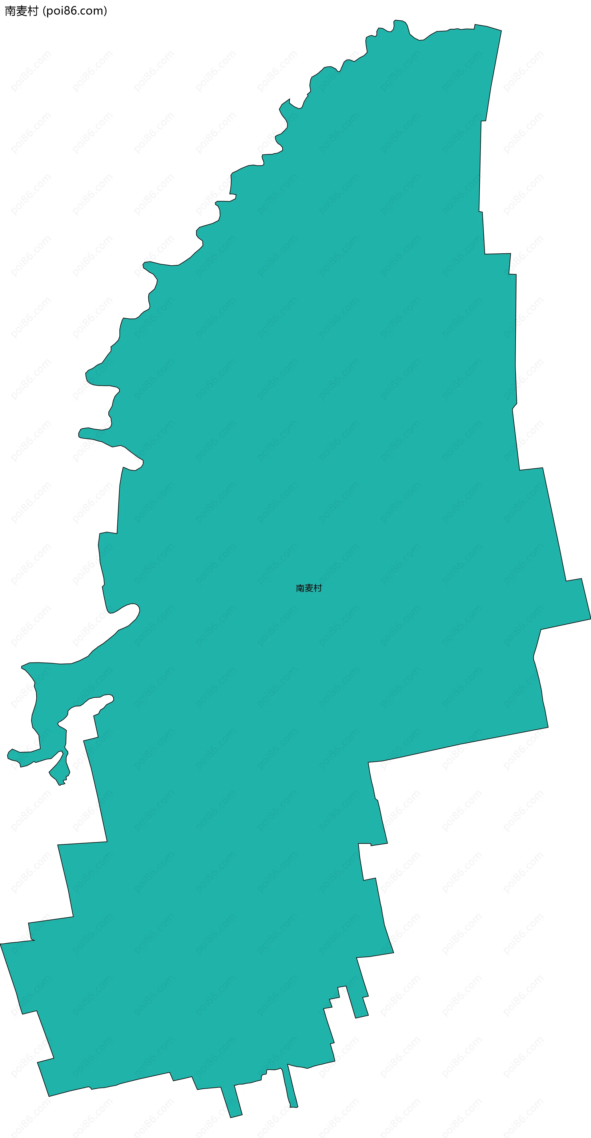 南麦村边界地图