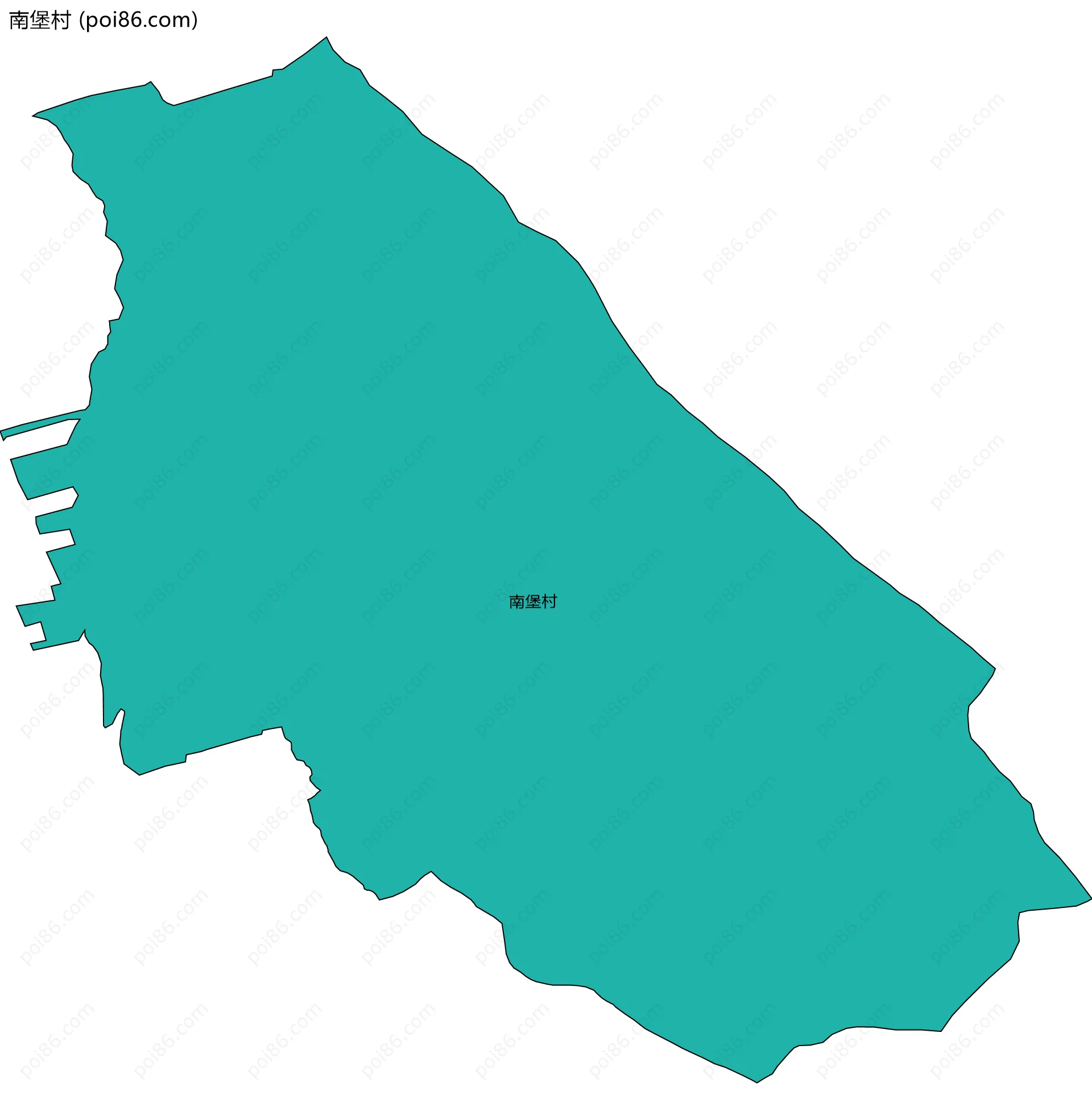 南堡村边界地图