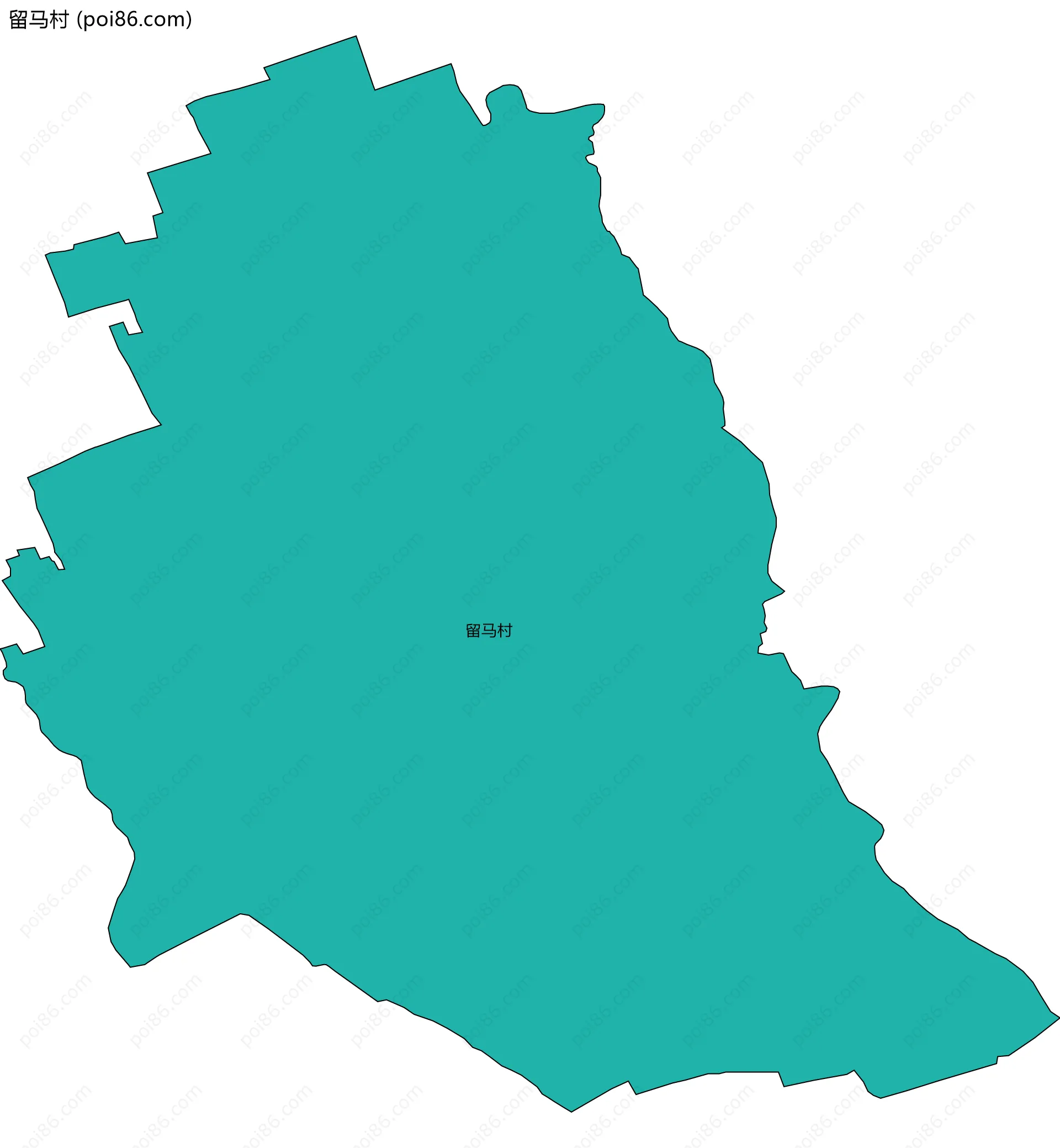 留马村边界地图