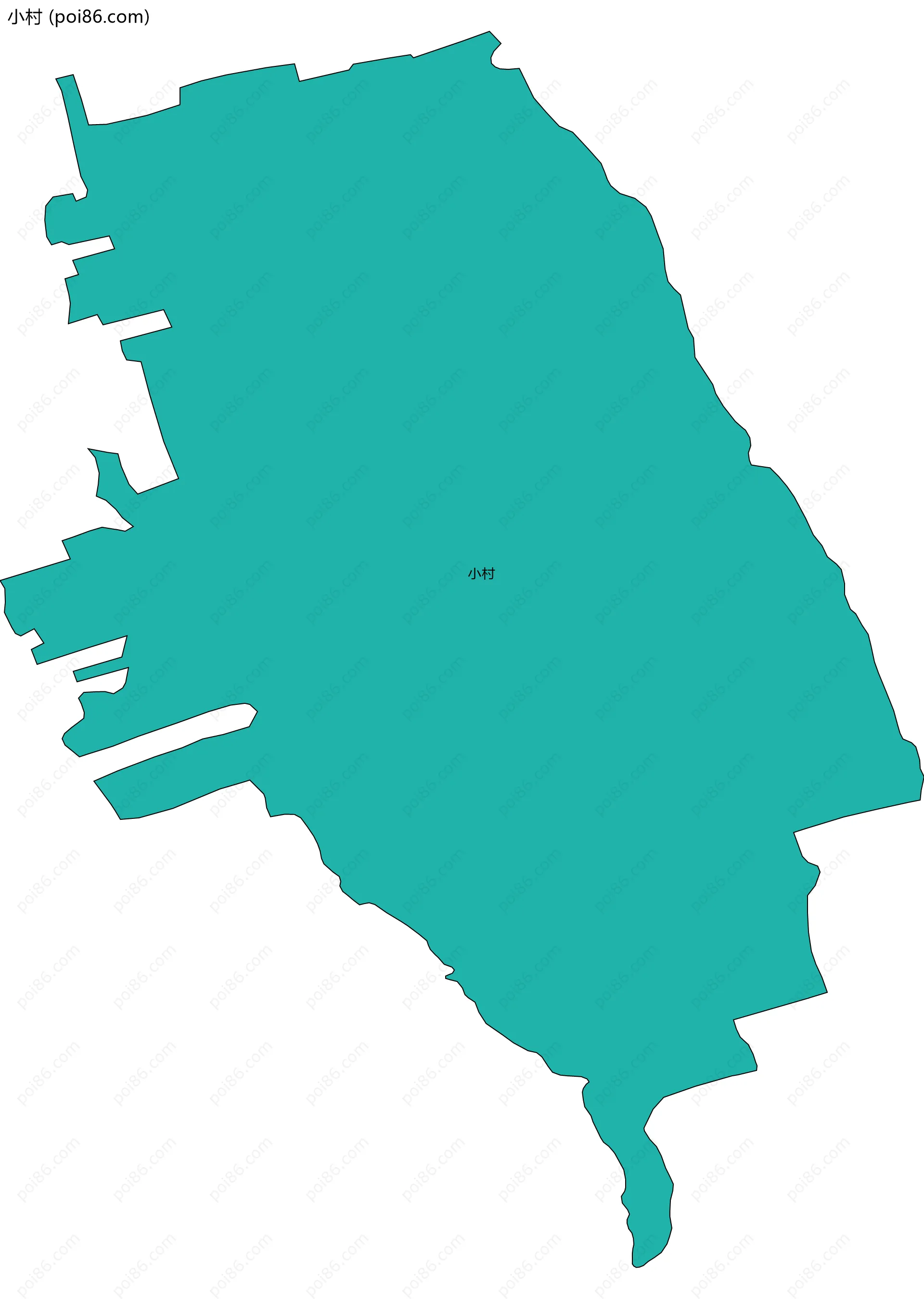 小村边界地图