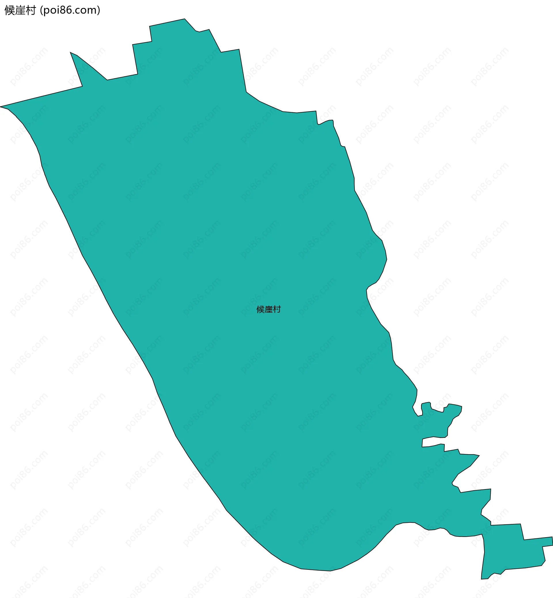 候崖村边界地图