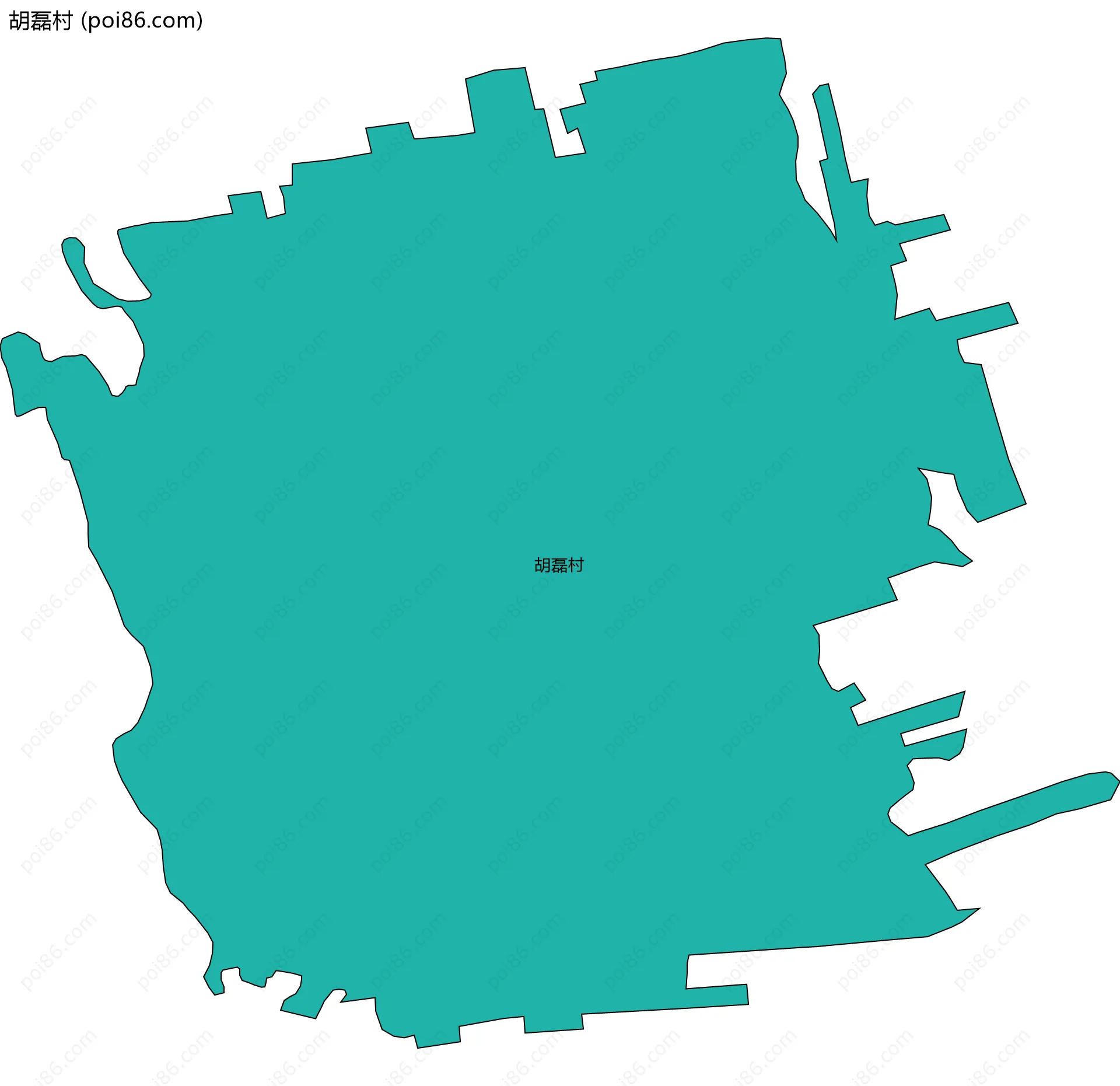 胡磊村边界地图