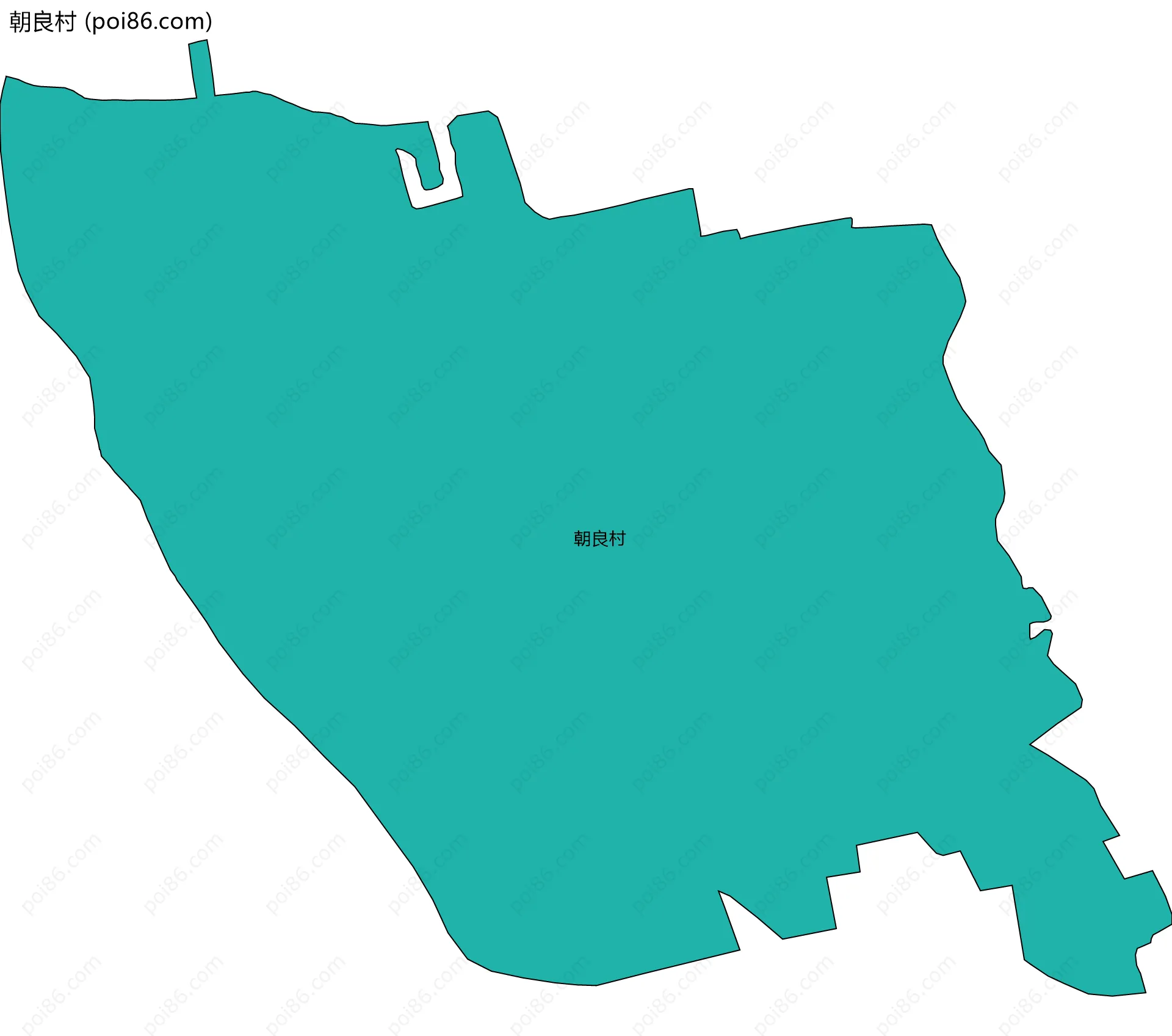 朝良村边界地图