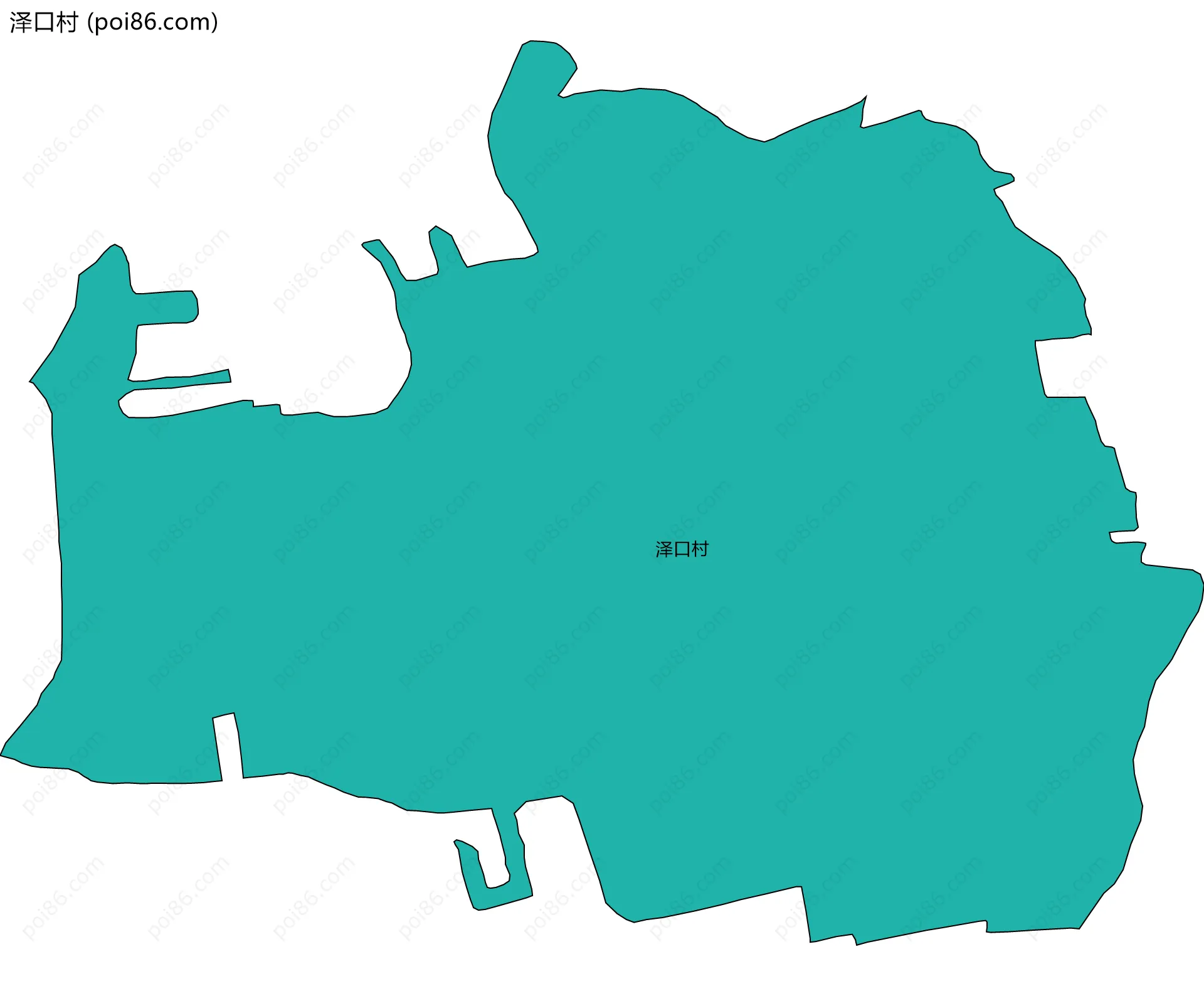 泽口村边界地图