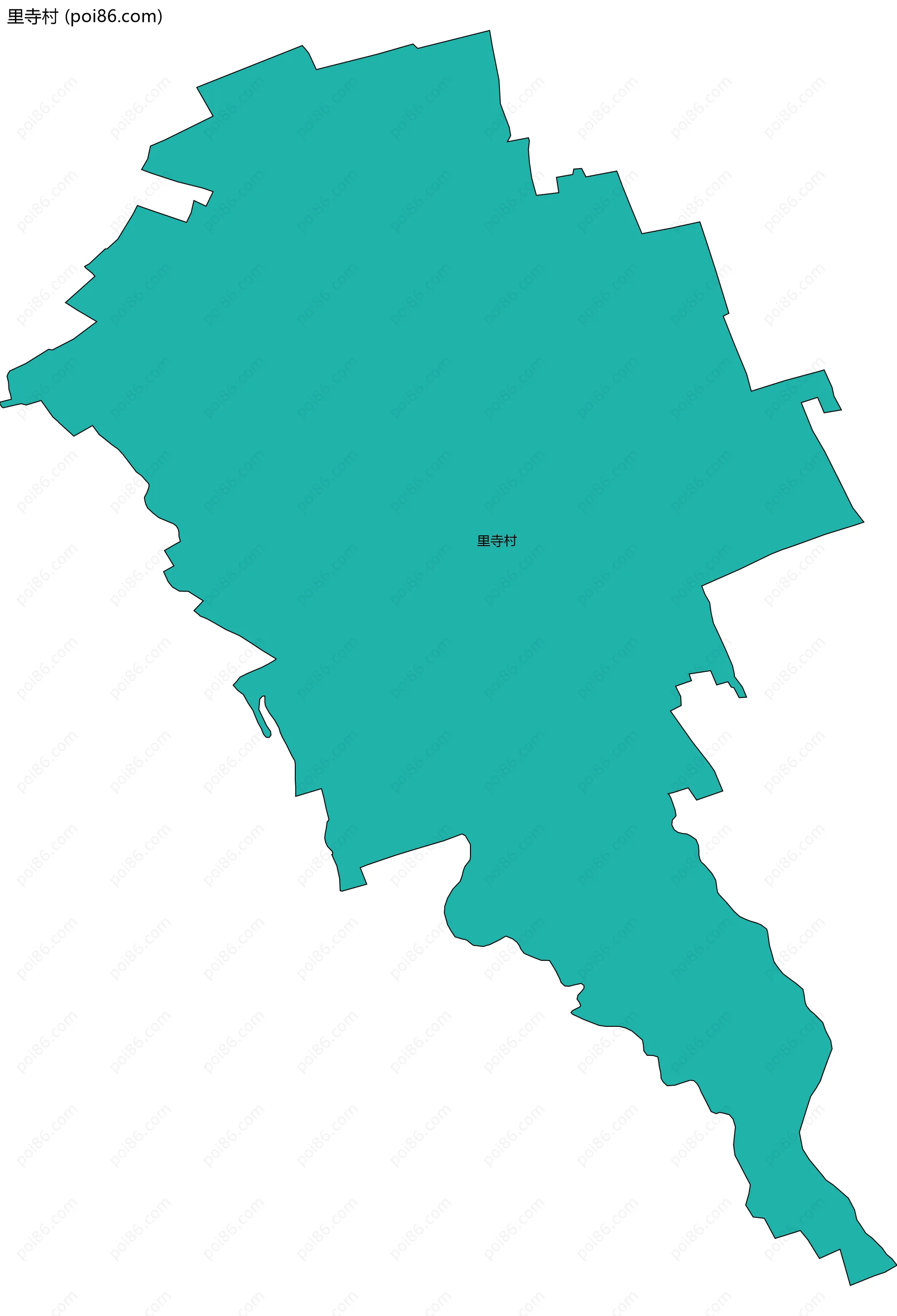 里寺村边界地图