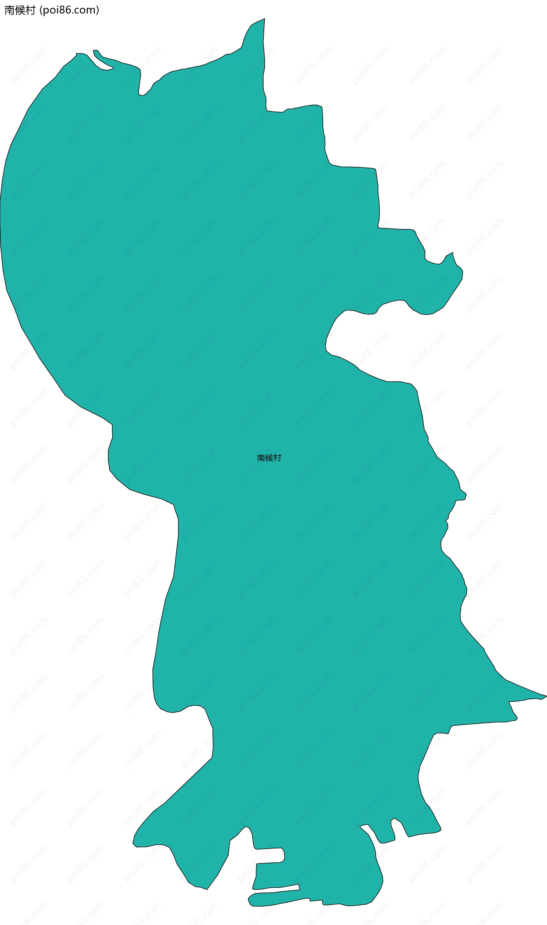 南候村边界地图