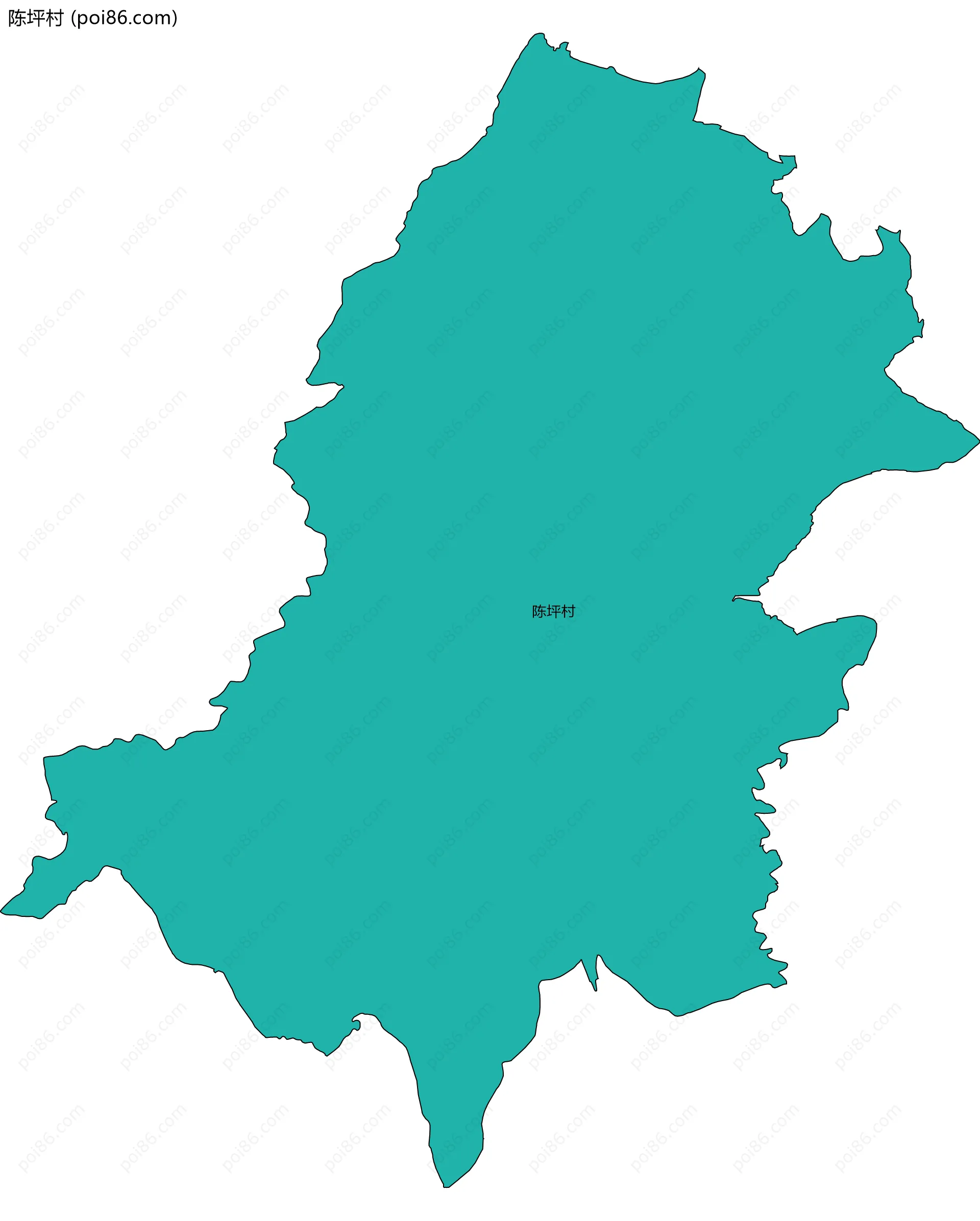 陈坪村边界地图