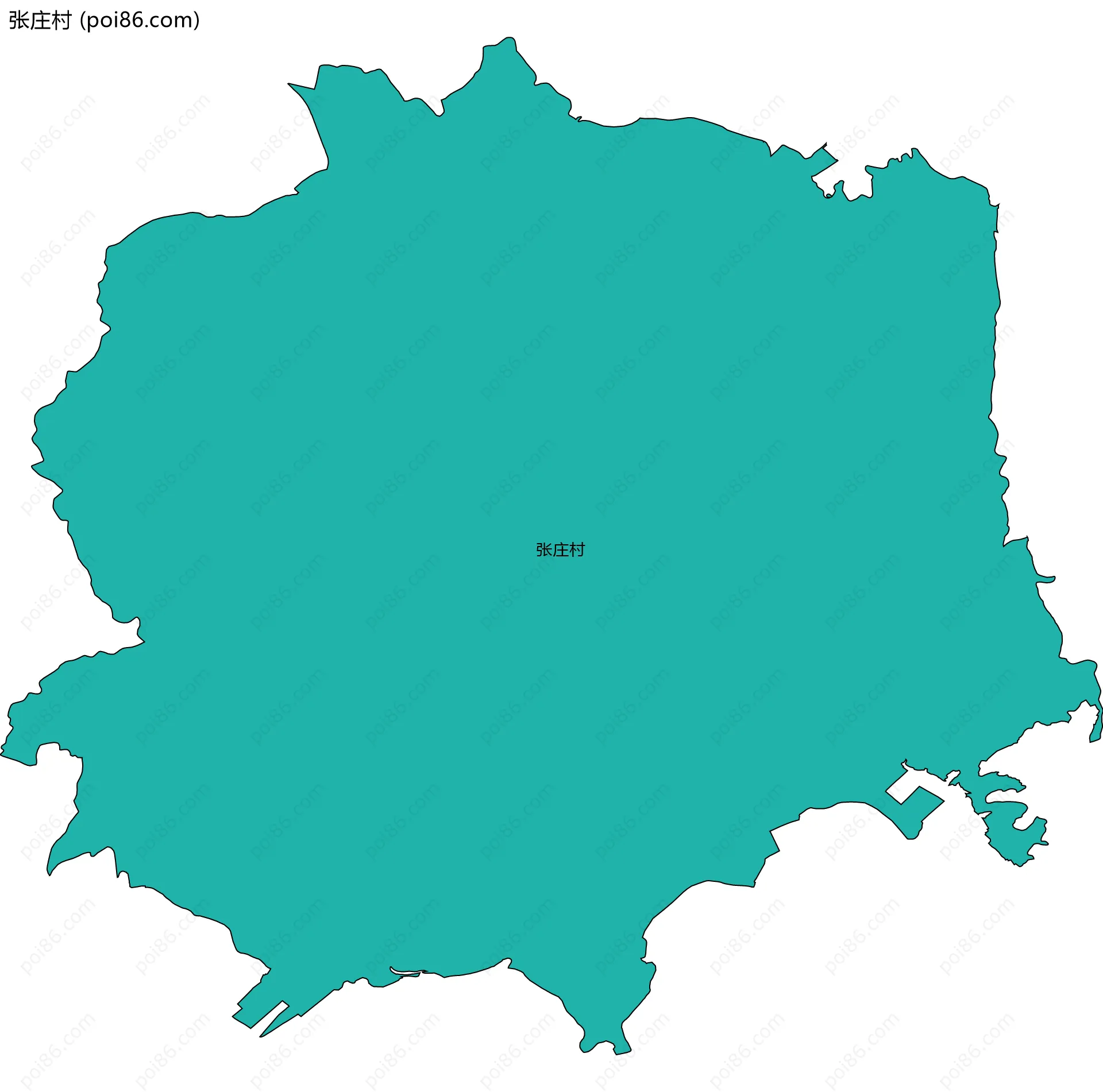 张庄村边界地图