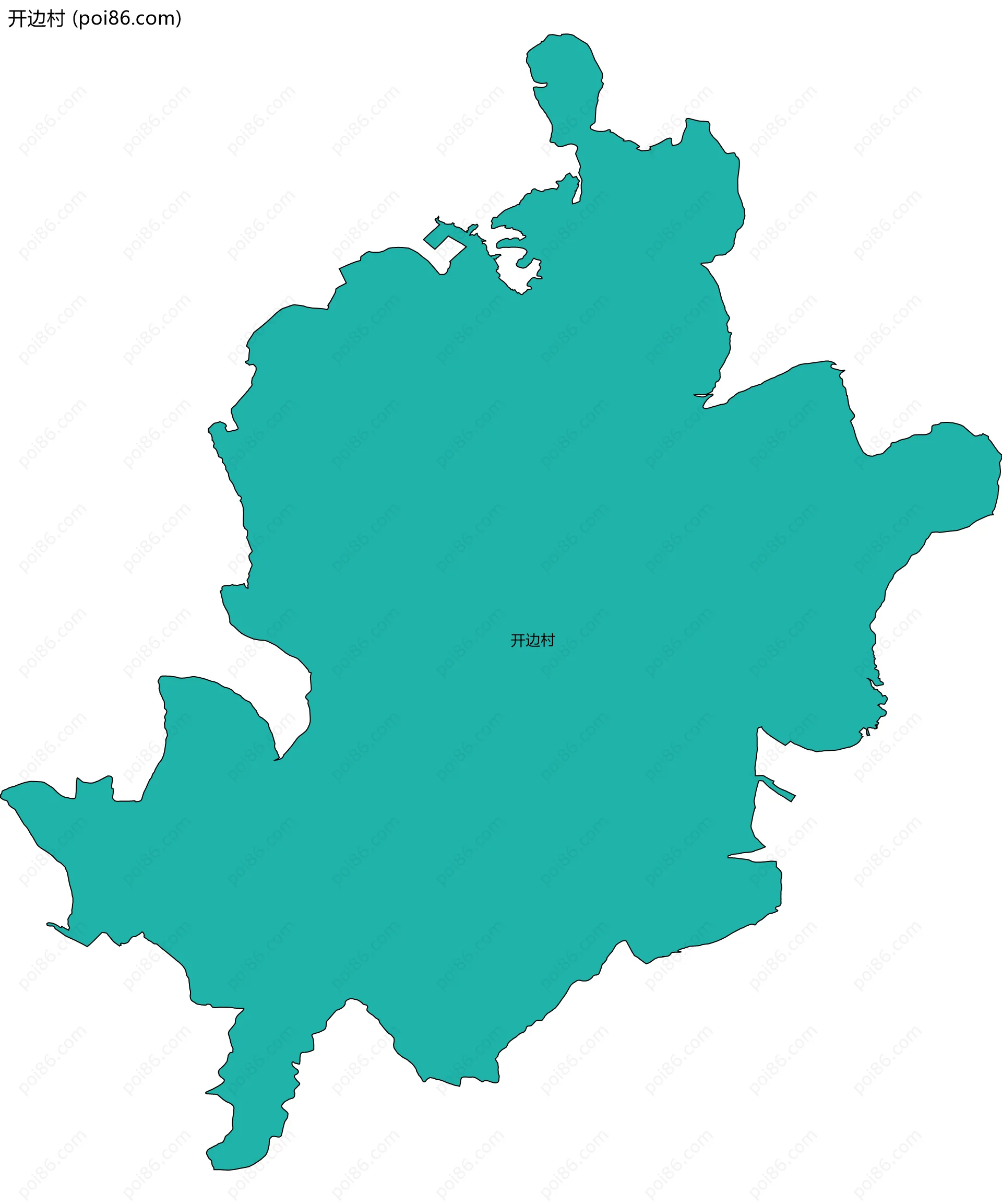 开边村边界地图