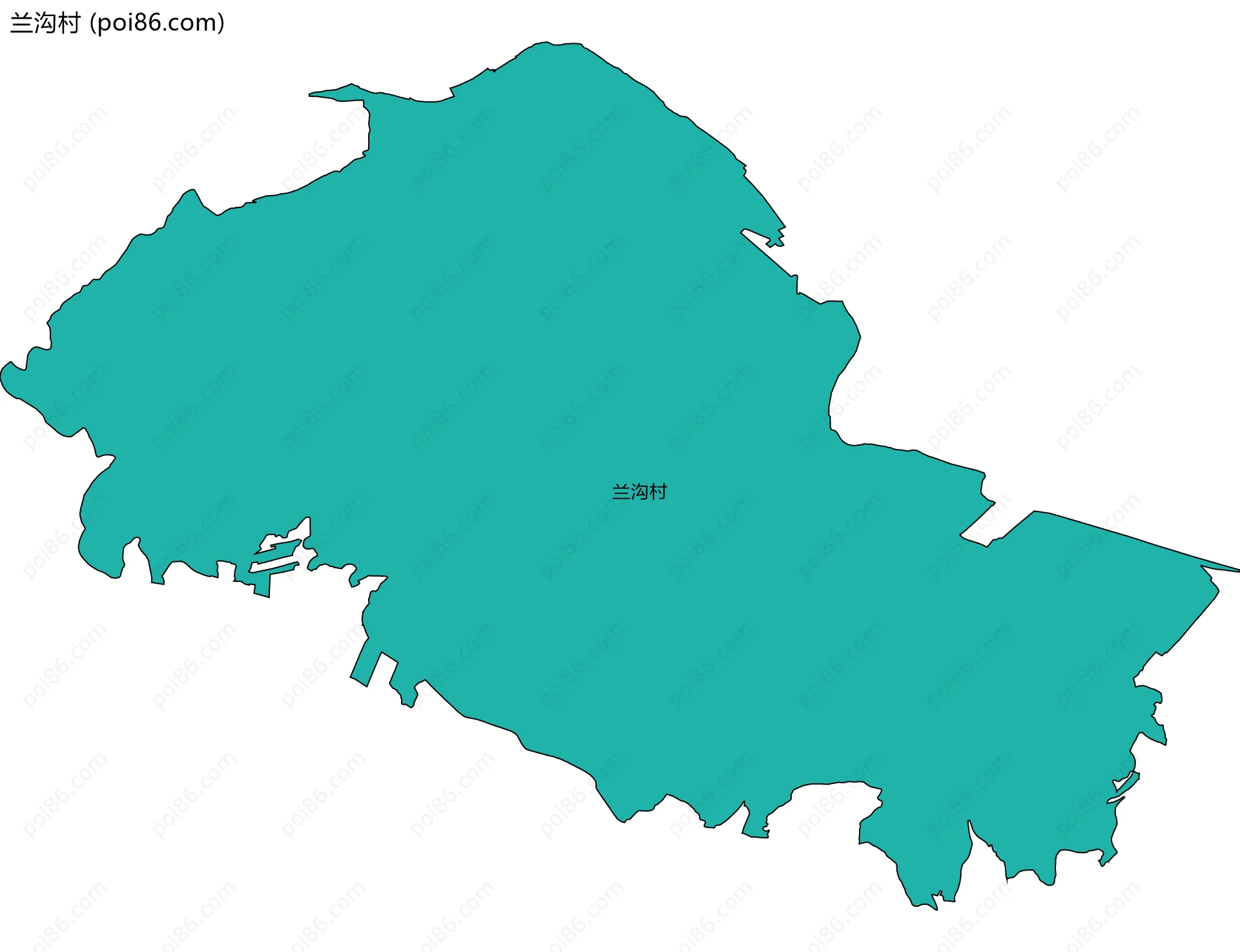兰沟村边界地图