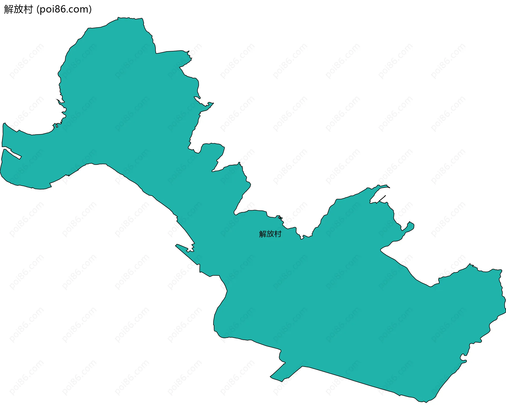 解放村边界地图